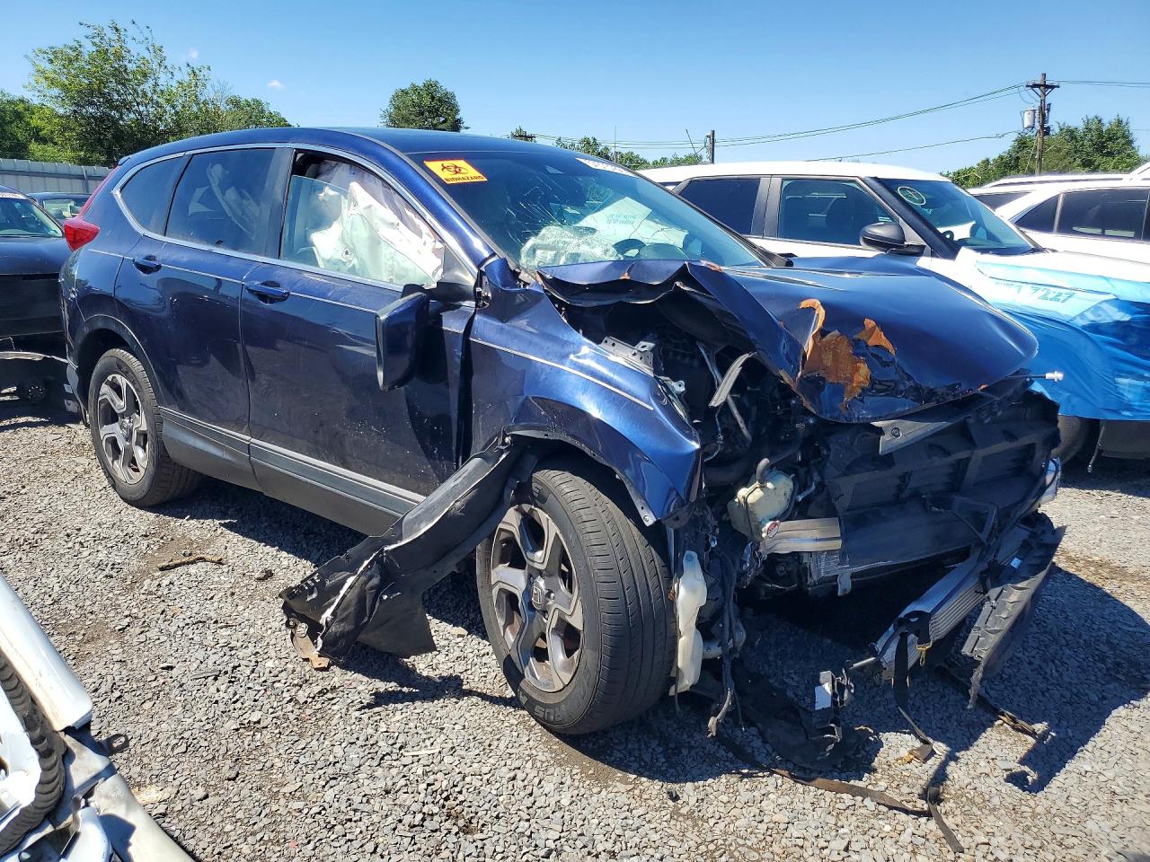 2018 Honda Cr-v Ex Синий vin: 2HKRW2H59JH629391