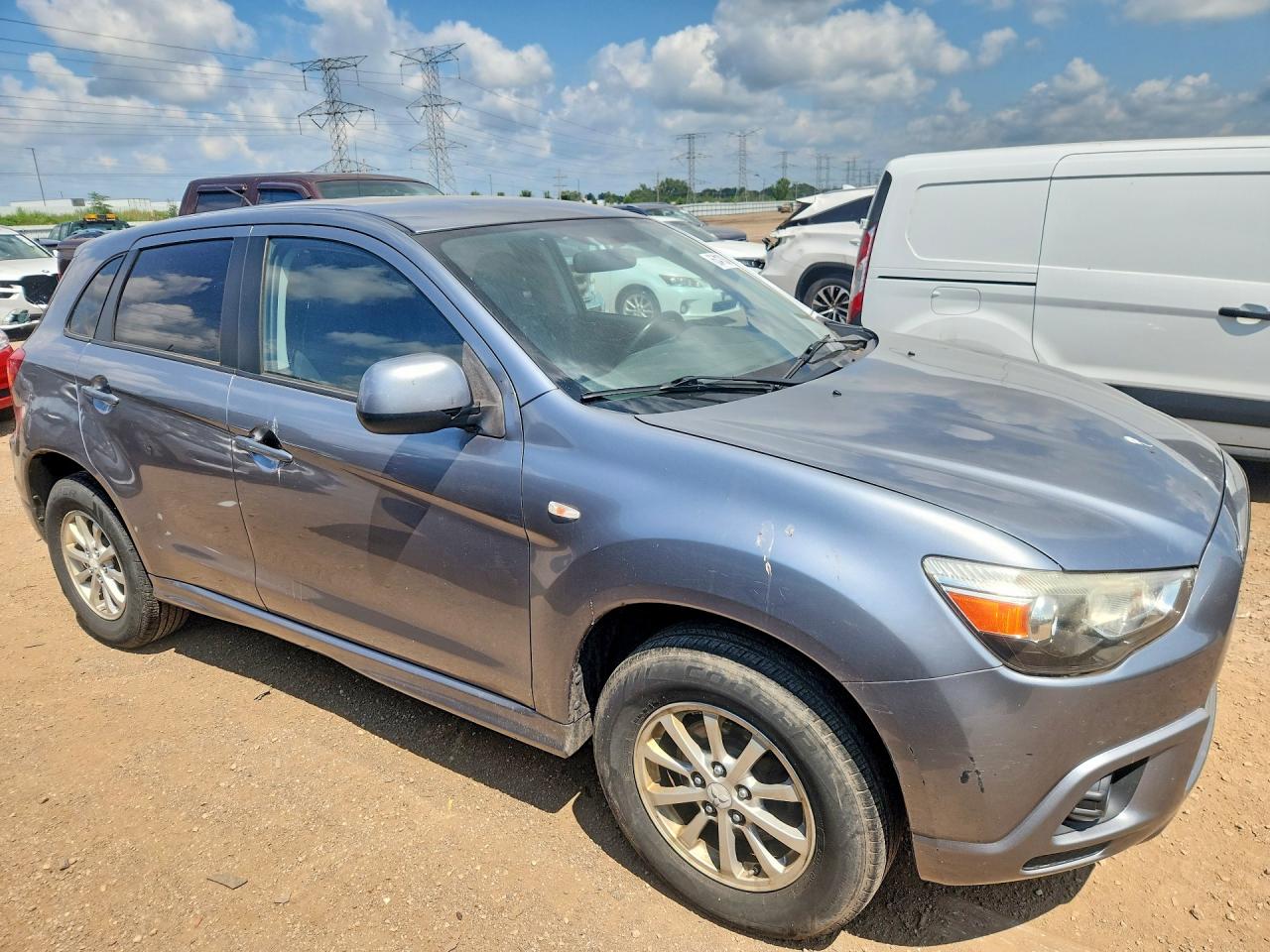 2012 Mitsubishi Outlander Sport Es Gray vin: JA4AP3AU8CZ011115