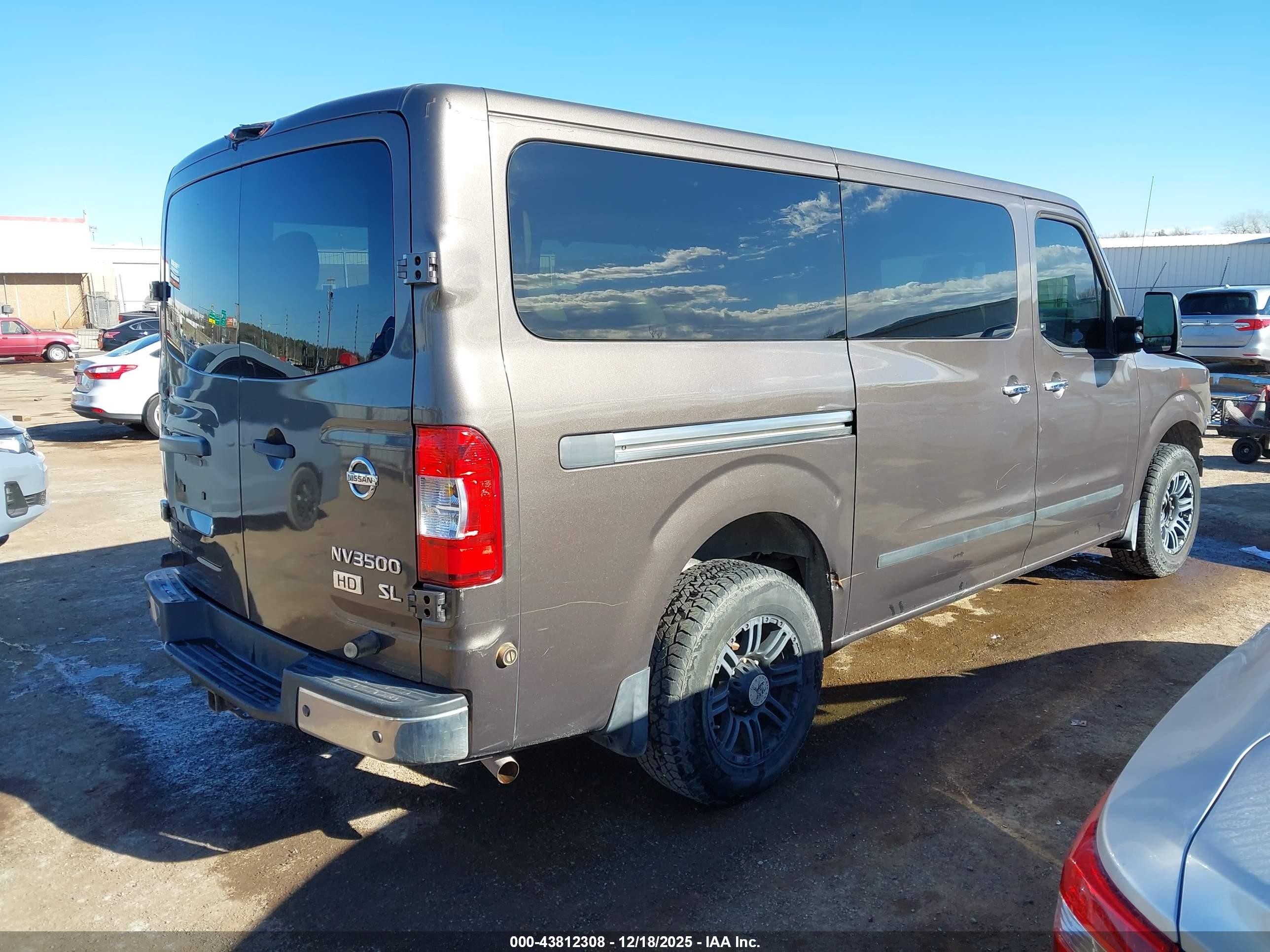 2013 Nissan Nv Passenger Nv3500 Hd Sl V8 Gray vin: 5BZAF0AA3DN201085