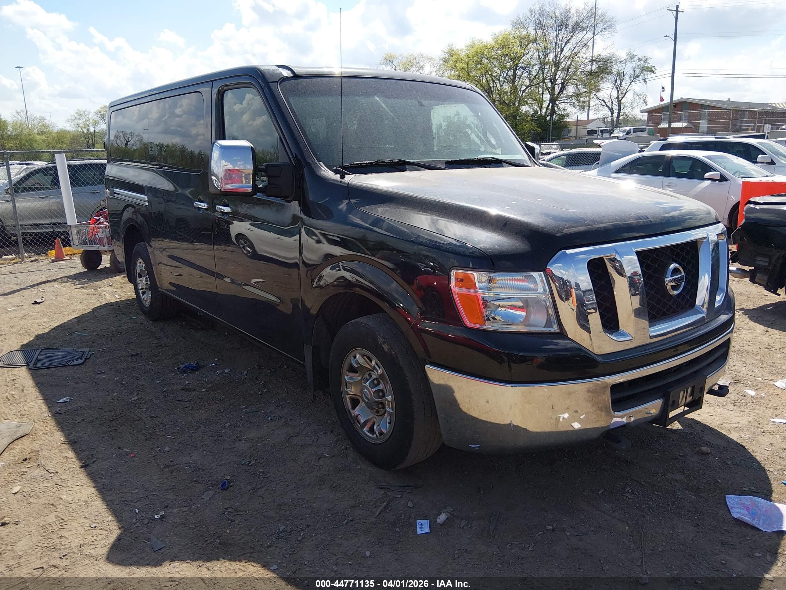 2015 Nissan Nv Passenger Nv3500 Hd Sv V8 Black vin: 5BZAF0AA3FN852865