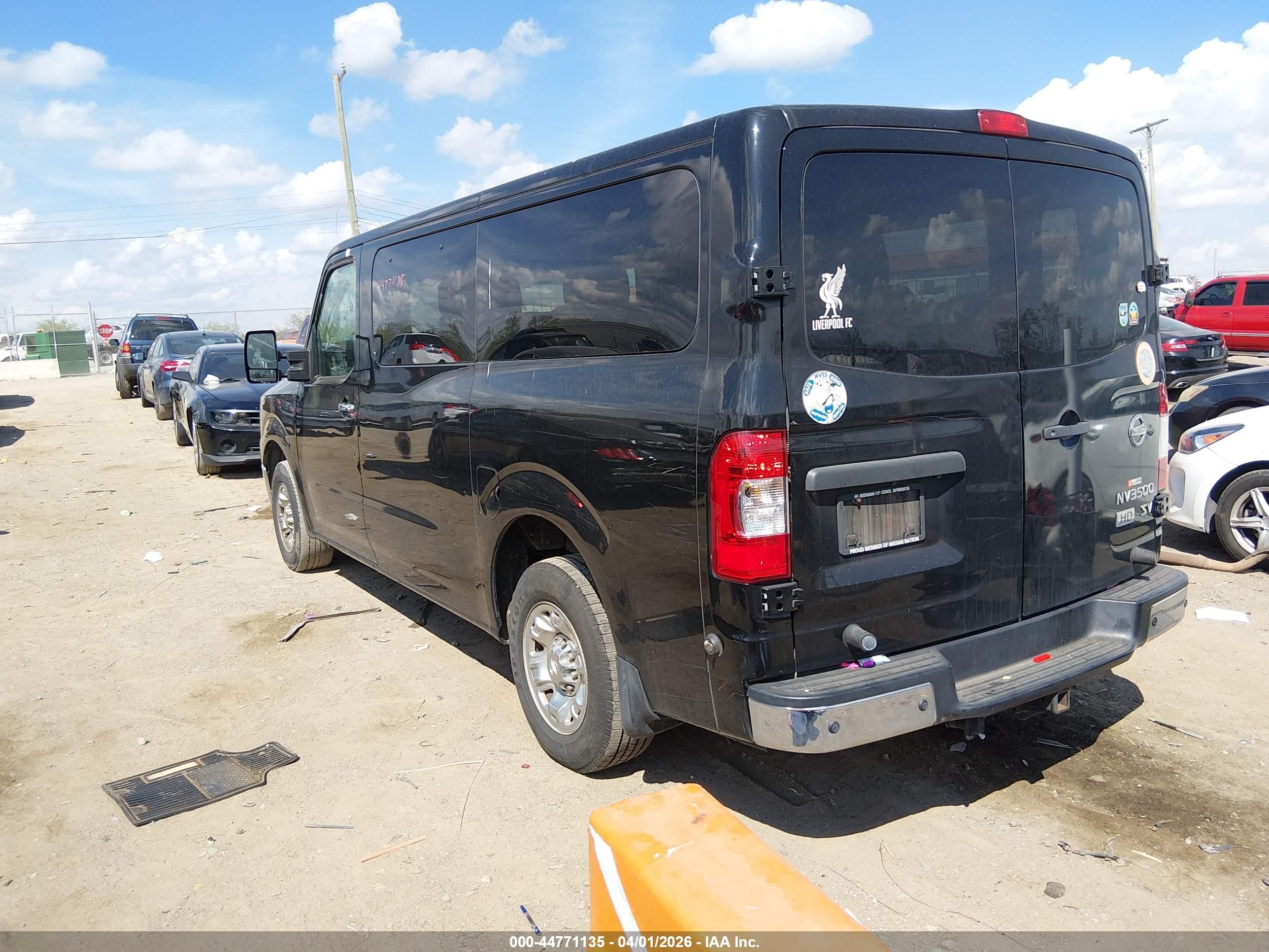2015 Nissan Nv Passenger Nv3500 Hd Sv V8 Black vin: 5BZAF0AA3FN852865