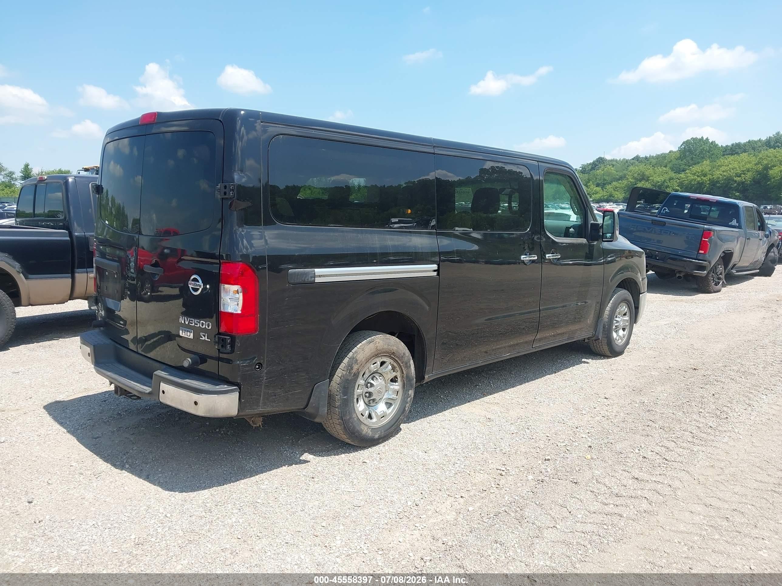 2015 Nissan Nv Passenger Nv3500 Hd Sl V8 Black vin: 5BZAF0AA4FN850655