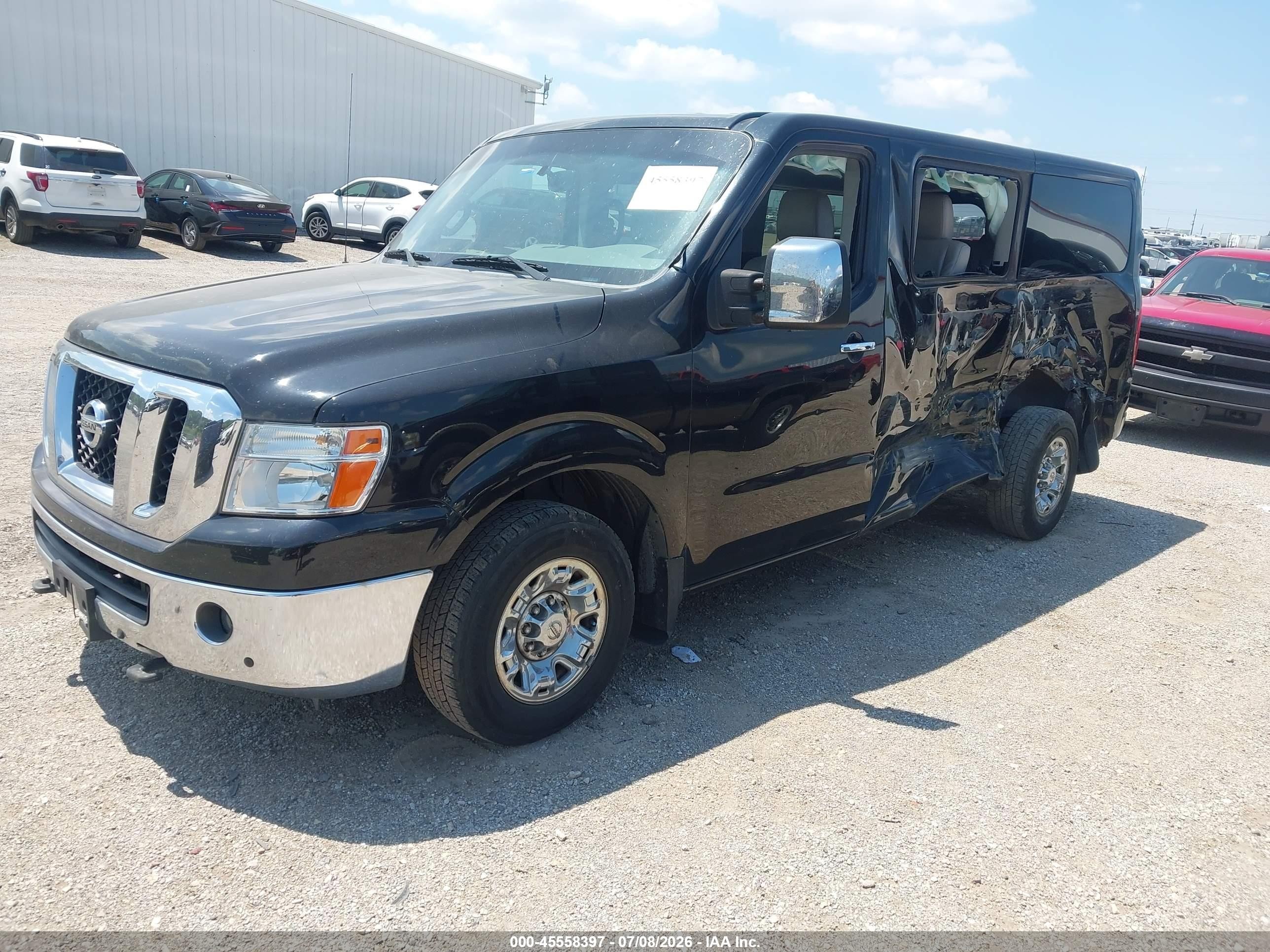 2015 Nissan Nv Passenger Nv3500 Hd Sl V8 Black vin: 5BZAF0AA4FN850655