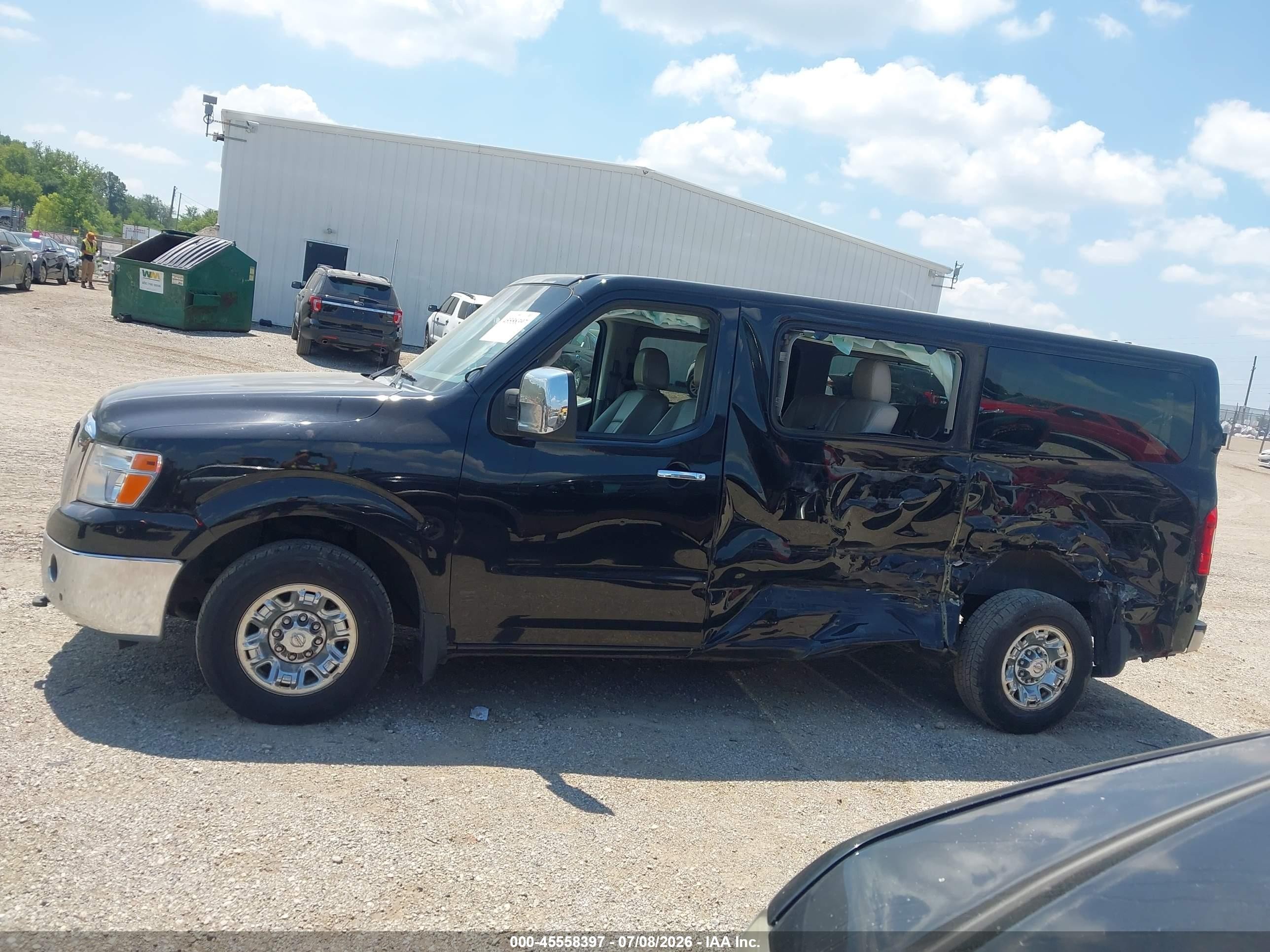 2015 Nissan Nv Passenger Nv3500 Hd Sl V8 Black vin: 5BZAF0AA4FN850655
