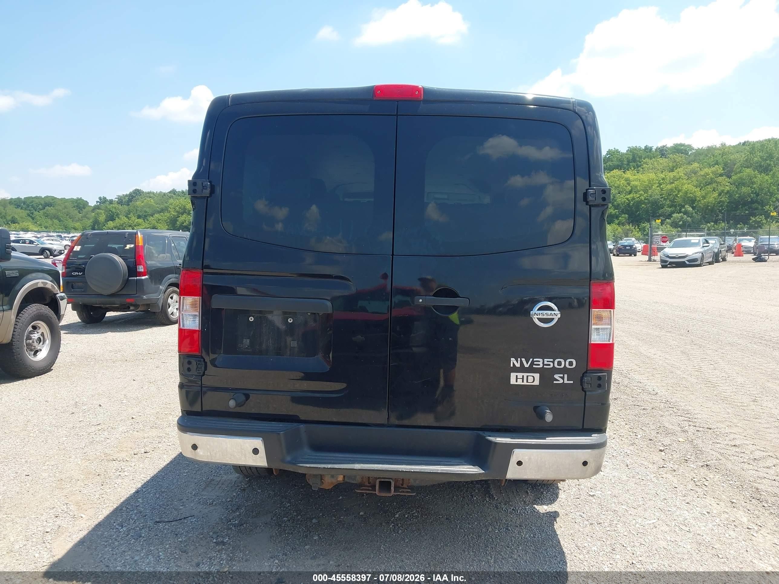 2015 Nissan Nv Passenger Nv3500 Hd Sl V8 Black vin: 5BZAF0AA4FN850655