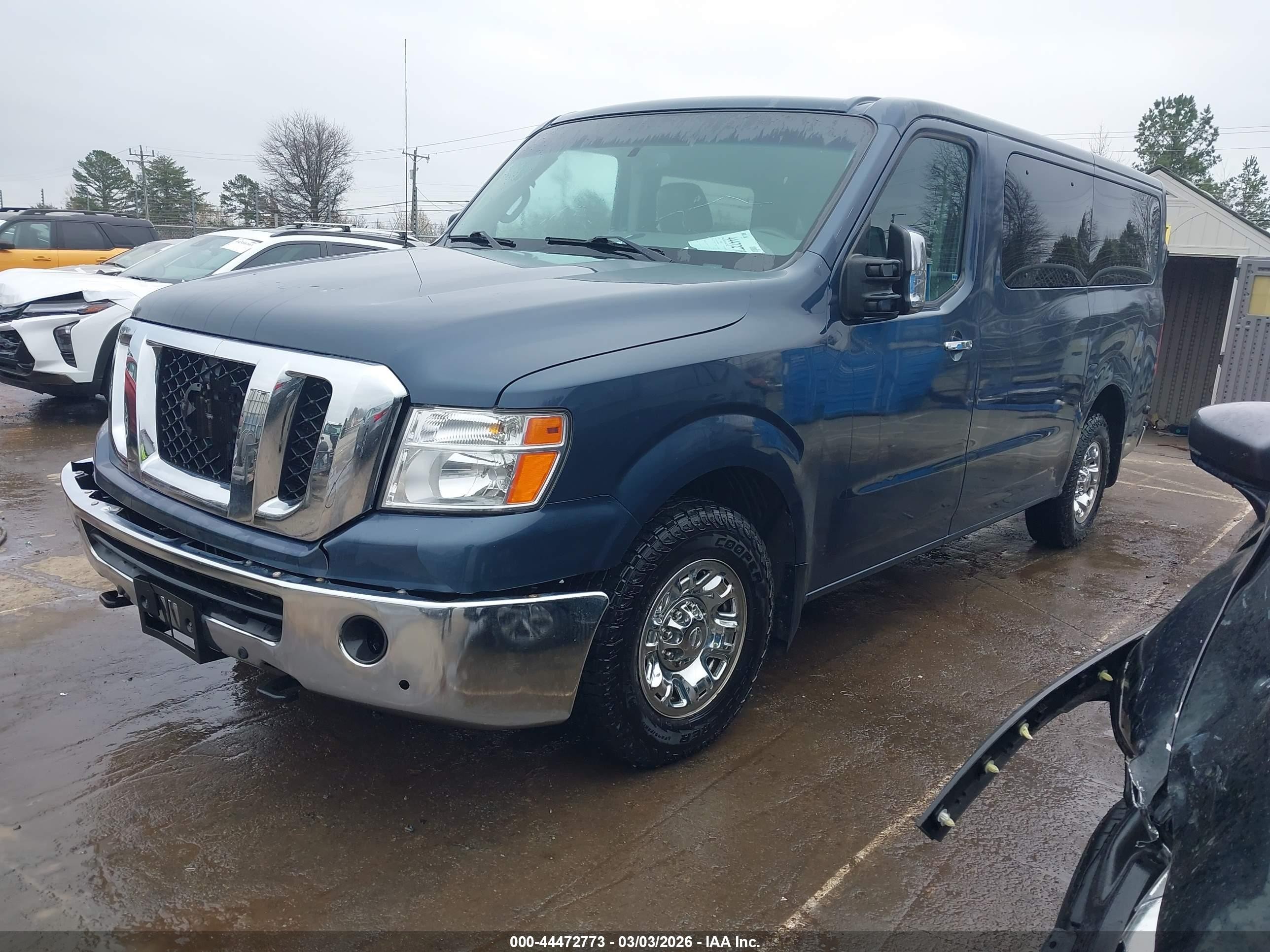 2015 Nissan Nv Passenger Nv3500 Hd Sl V8 Blue vin: 5BZAF0AA6FN850463