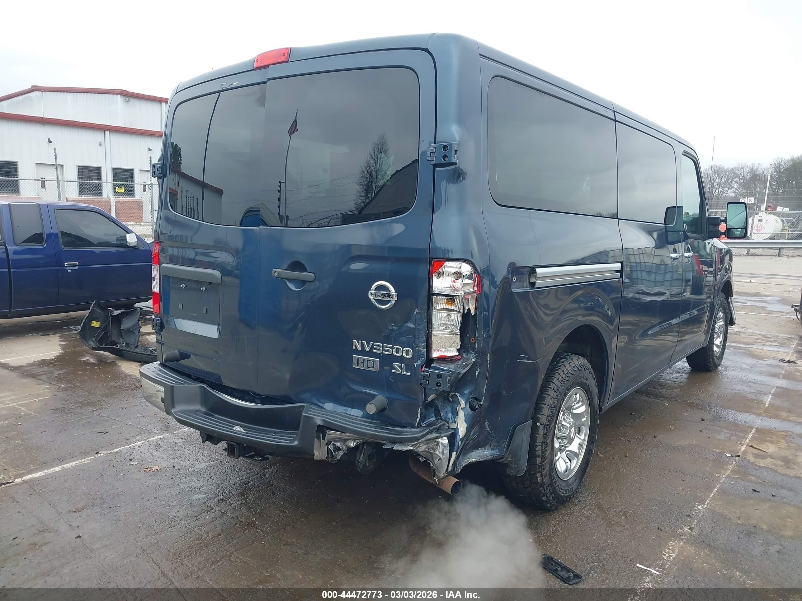 2015 Nissan Nv Passenger Nv3500 Hd Sl V8 Blue vin: 5BZAF0AA6FN850463