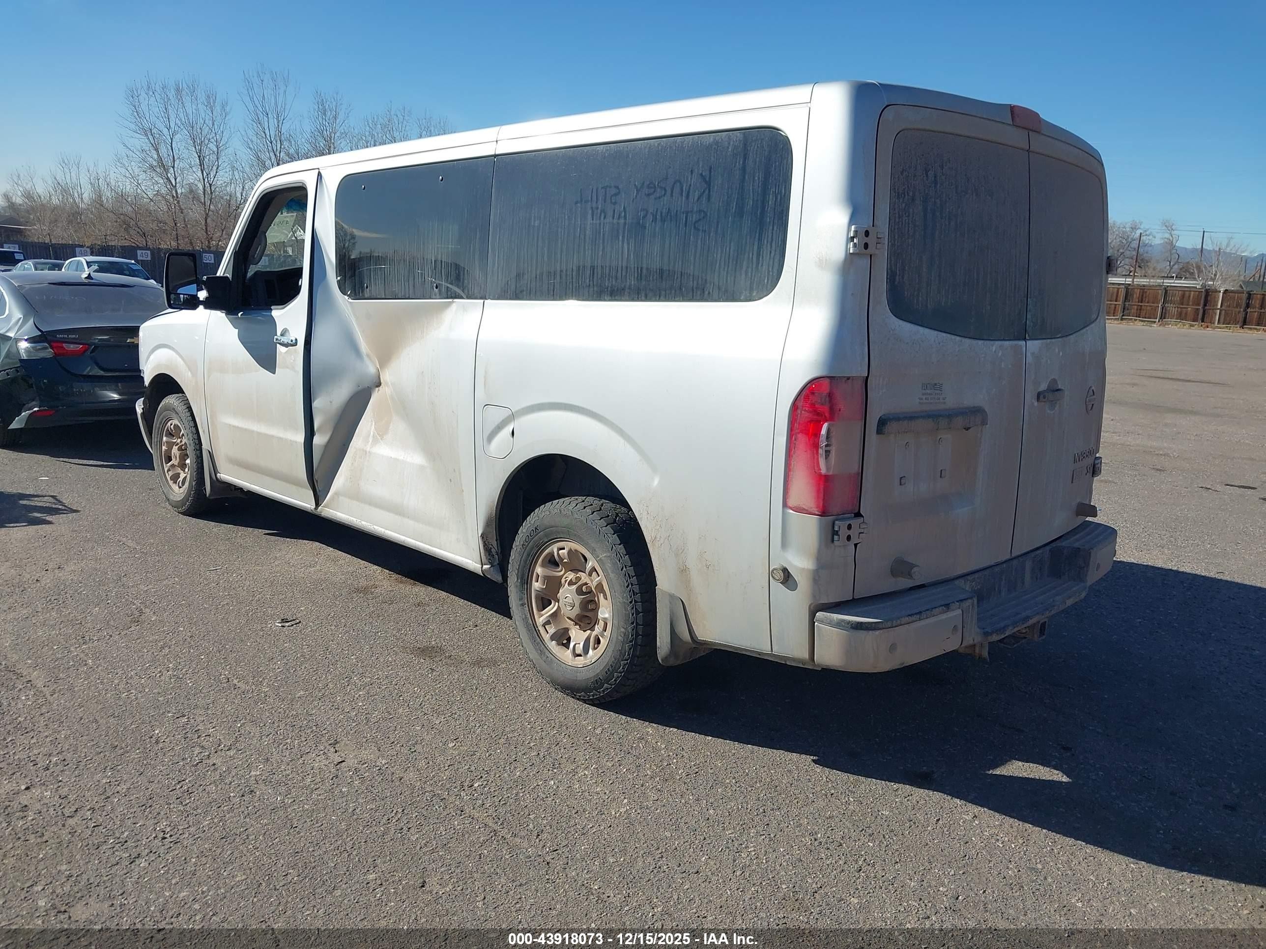 2015 Nissan Nv Passenger Nv3500 Hd Sv V8 Silver vin: 5BZAF0AA7FN850004