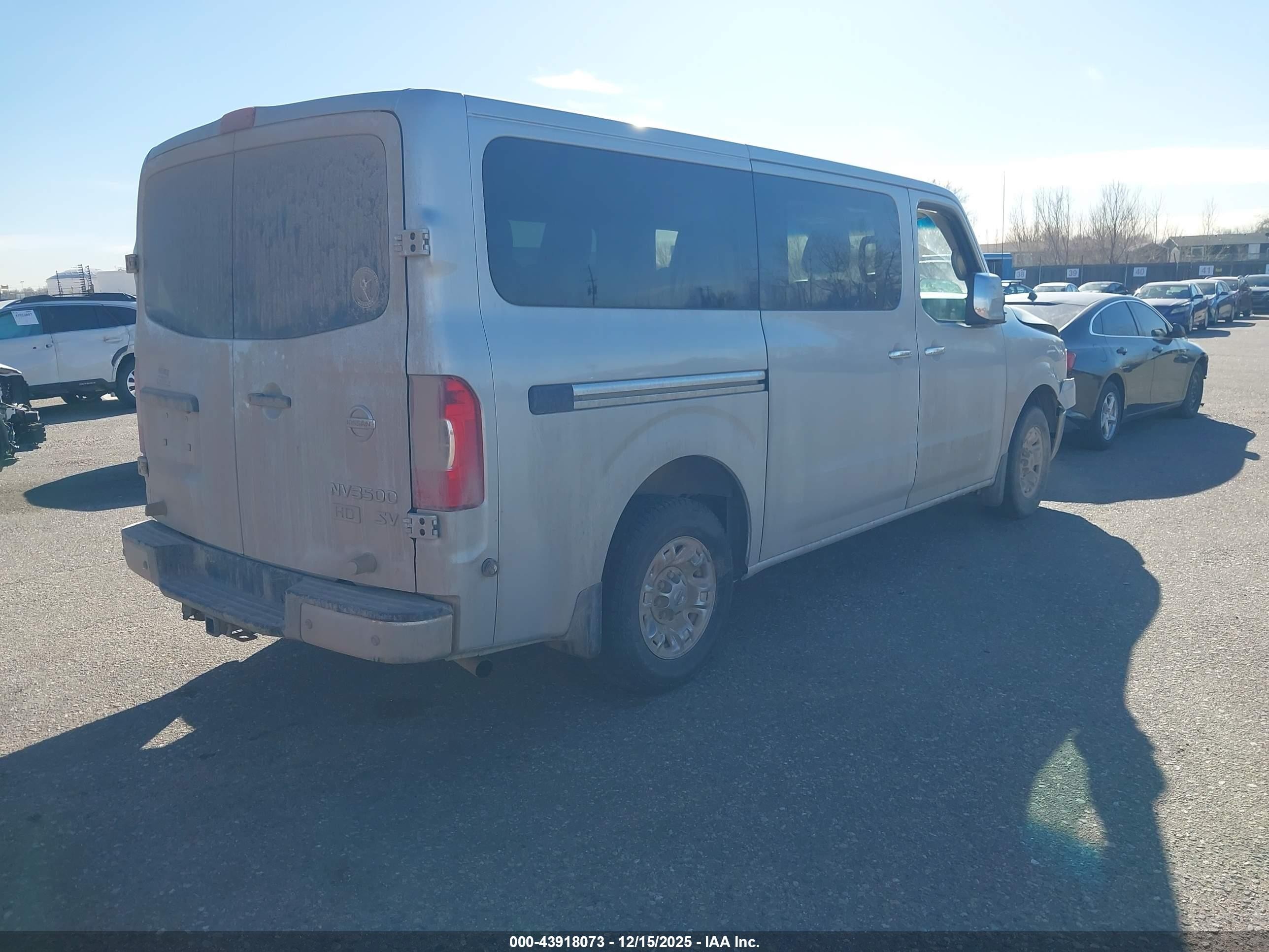 2015 Nissan Nv Passenger Nv3500 Hd Sv V8 Silver vin: 5BZAF0AA7FN850004