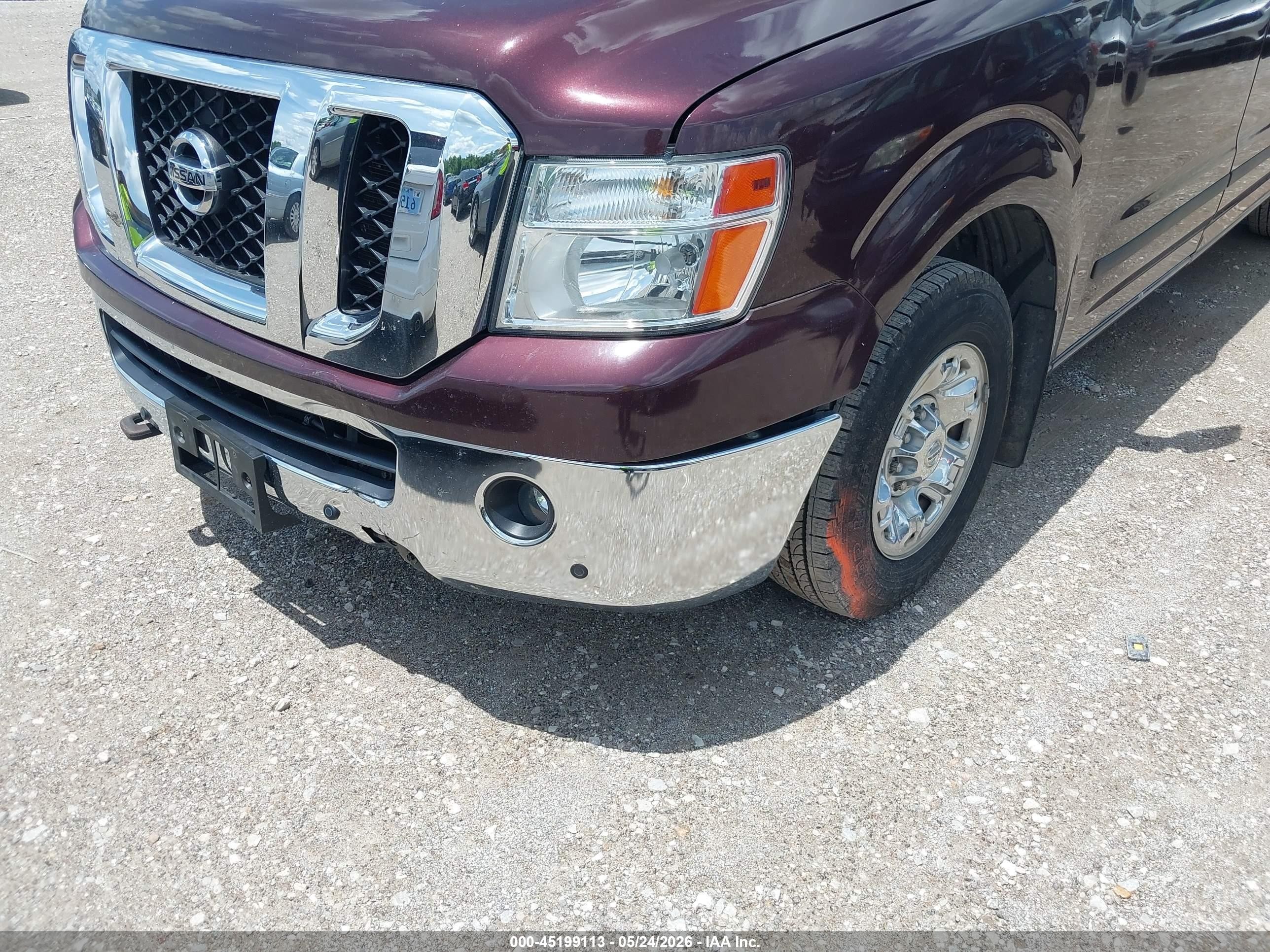 2013 Nissan Nv Passenger Nv3500 Hd Sl V8 Maroon vin: 5BZAF0AA8DN201289