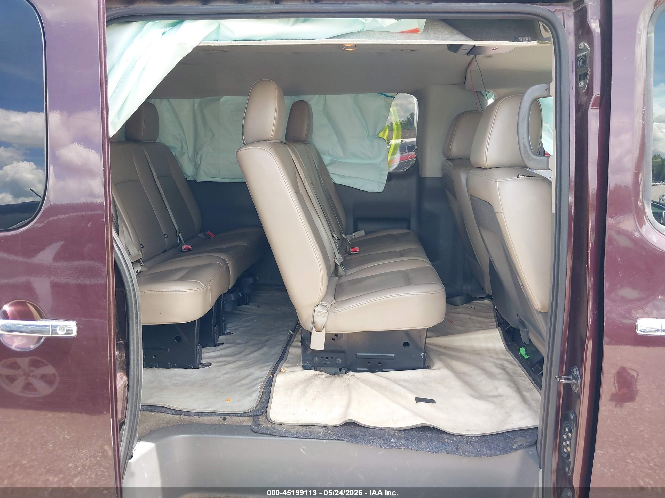 2013 Nissan Nv Passenger Nv3500 Hd Sl V8 Maroon vin: 5BZAF0AA8DN201289