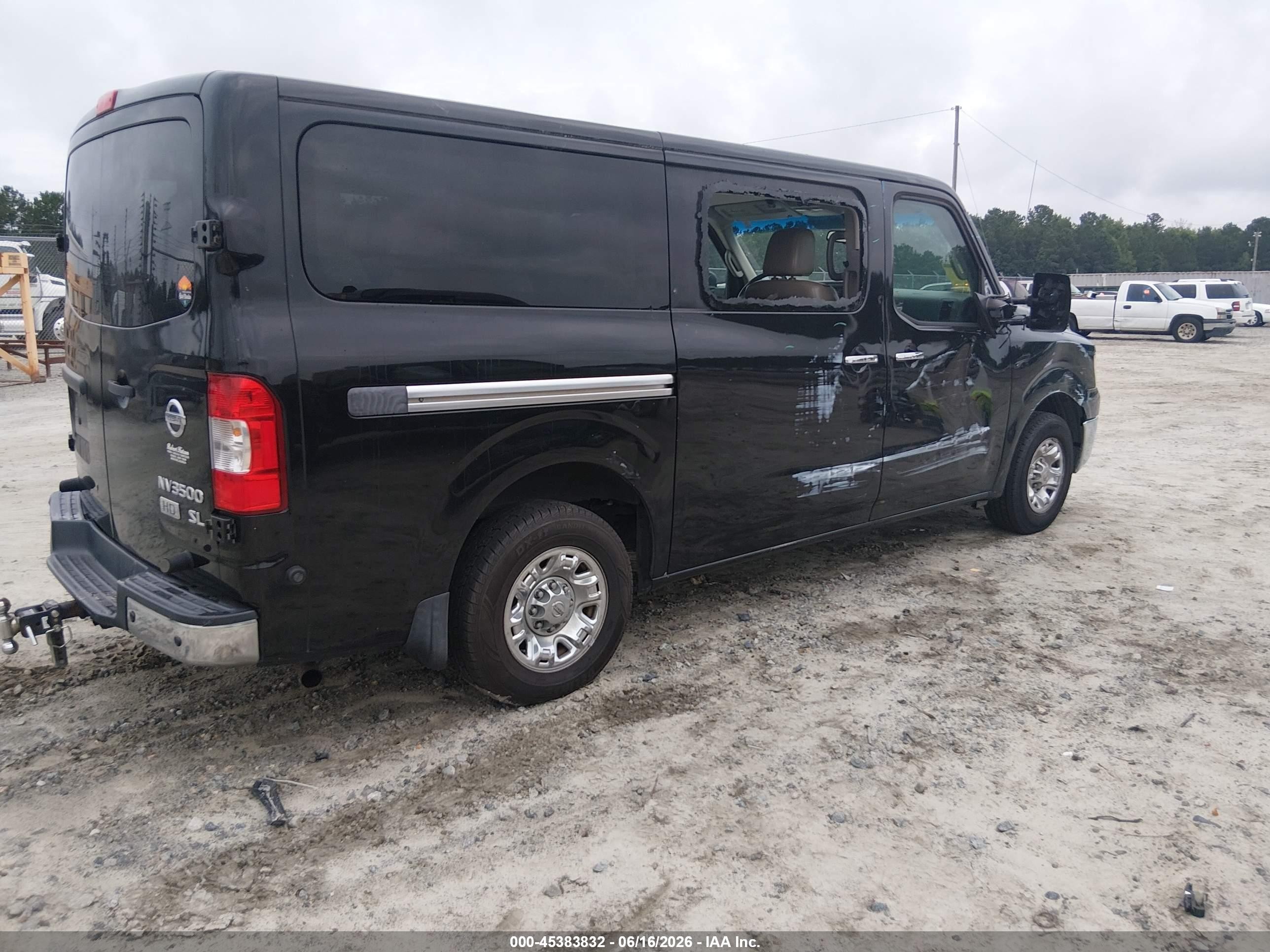 2015 Nissan Nv Passenger Nv3500 Hd Sl V8 Black vin: 5BZAF0AAXFN850143