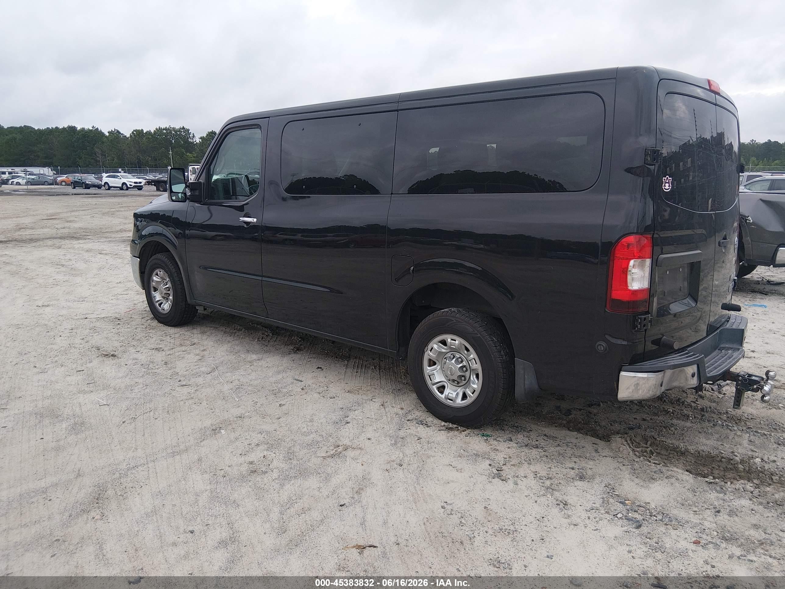 2015 Nissan Nv Passenger Nv3500 Hd Sl V8 Black vin: 5BZAF0AAXFN850143