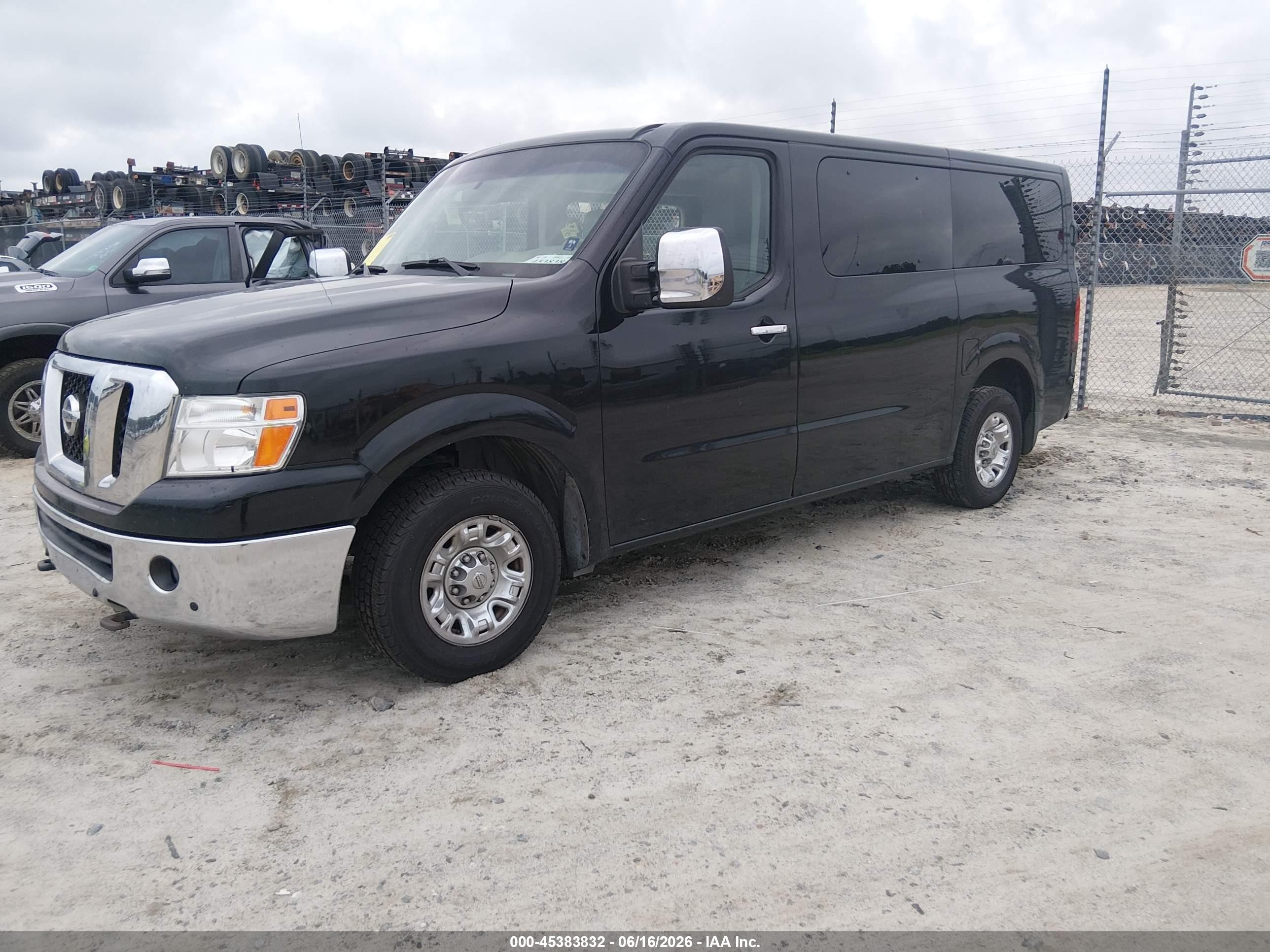 2015 Nissan Nv Passenger Nv3500 Hd Sl V8 Black vin: 5BZAF0AAXFN850143