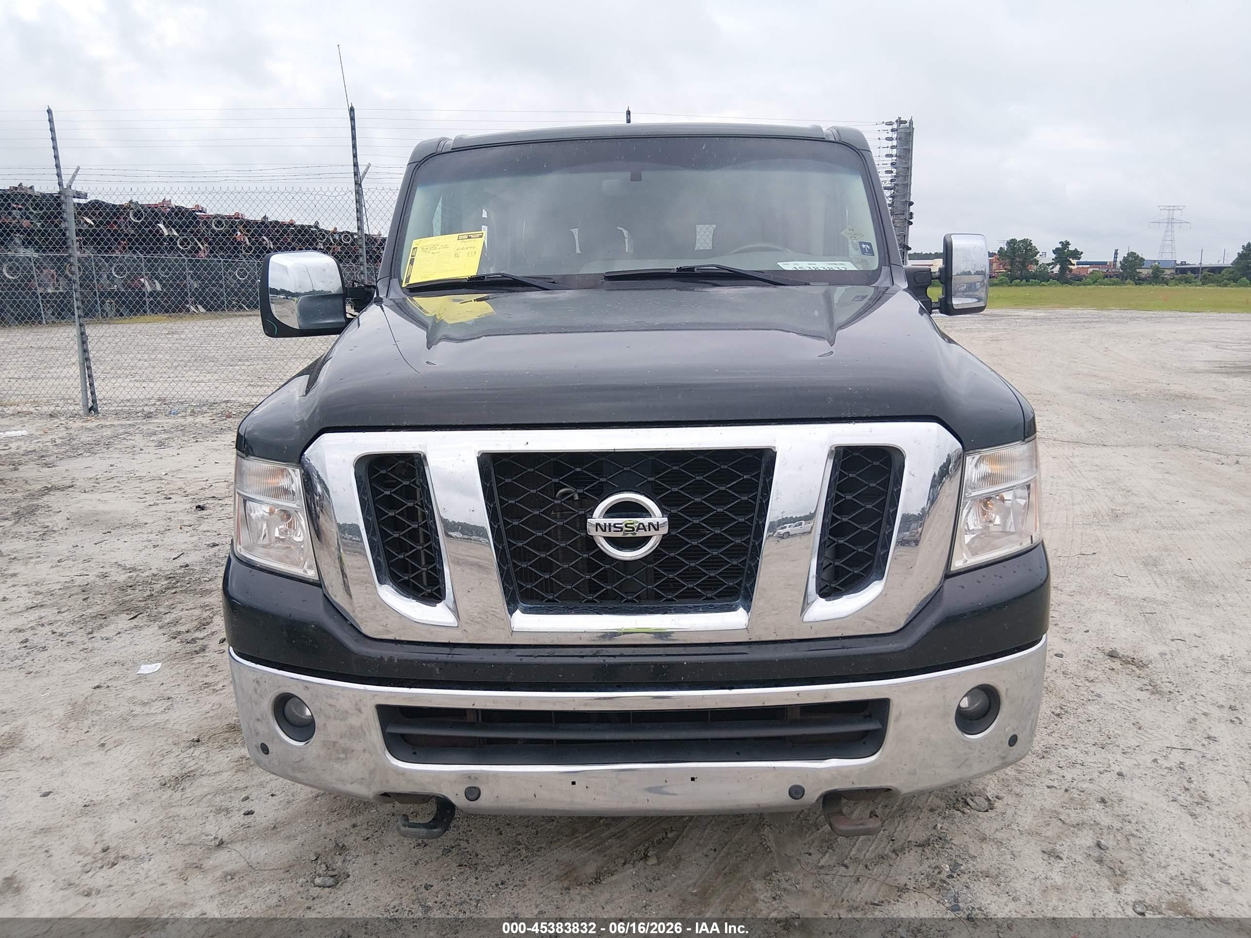 2015 Nissan Nv Passenger Nv3500 Hd Sl V8 Black vin: 5BZAF0AAXFN850143