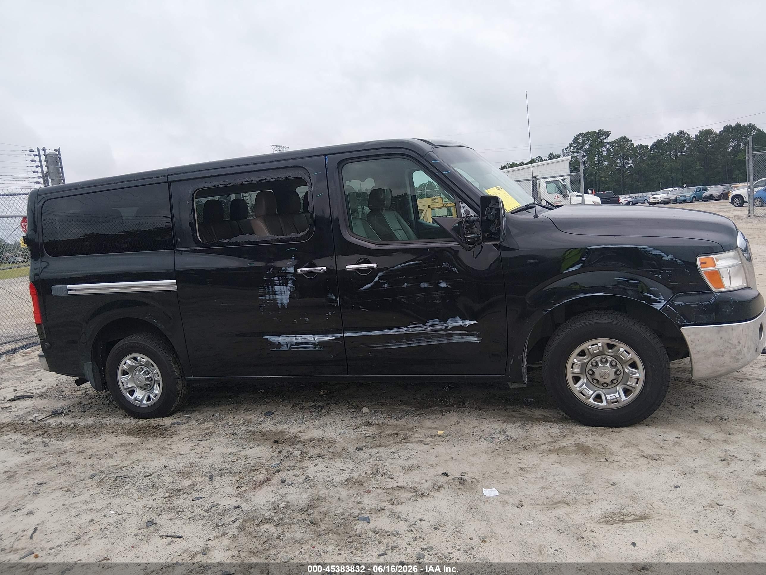 2015 Nissan Nv Passenger Nv3500 Hd Sl V8 Black vin: 5BZAF0AAXFN850143