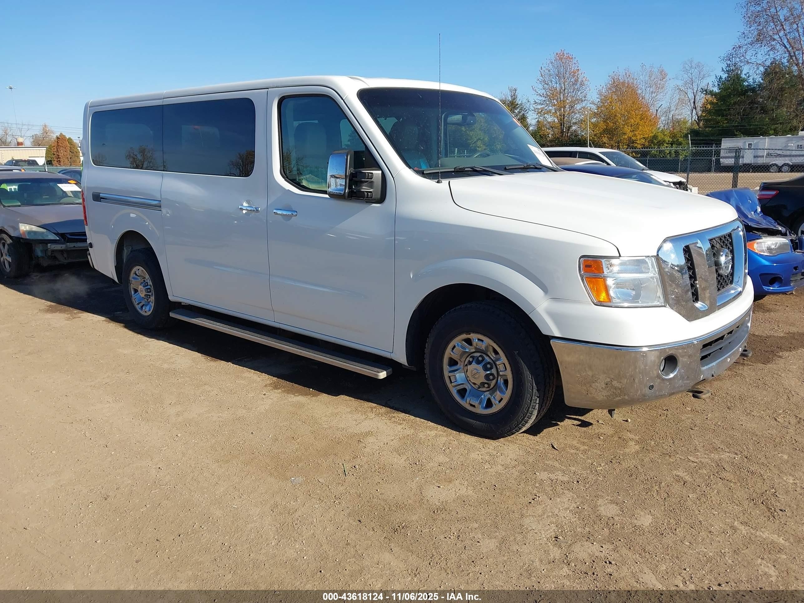 2015 Nissan Nv Passenger Nv3500 Hd Sl V8 White vin: 5BZAF0AAXFN851633