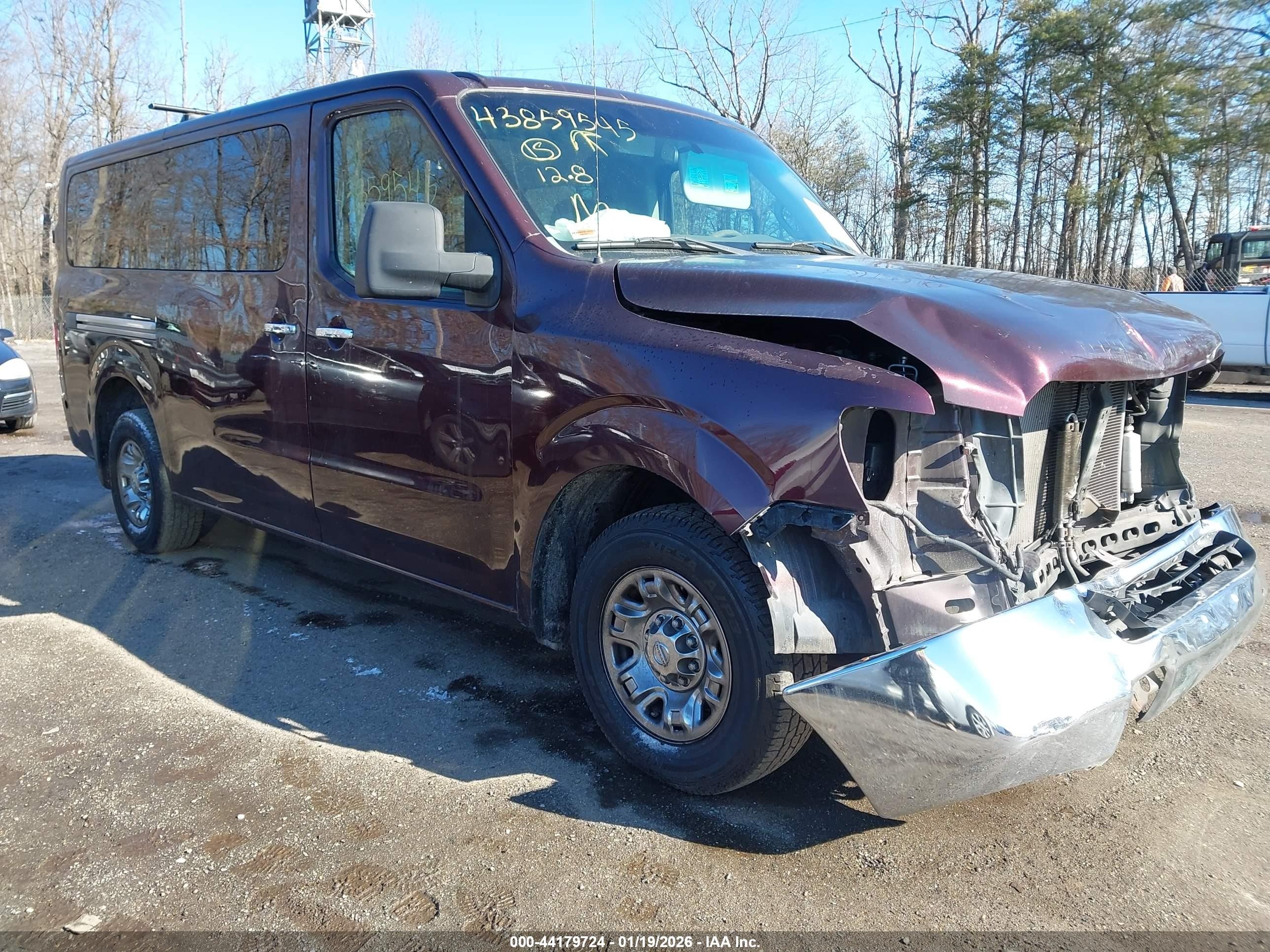 2015 Nissan Nv Passenger Nv3500 Hd Sv V6 Burgundy vin: 5BZBF0AA1FN851136