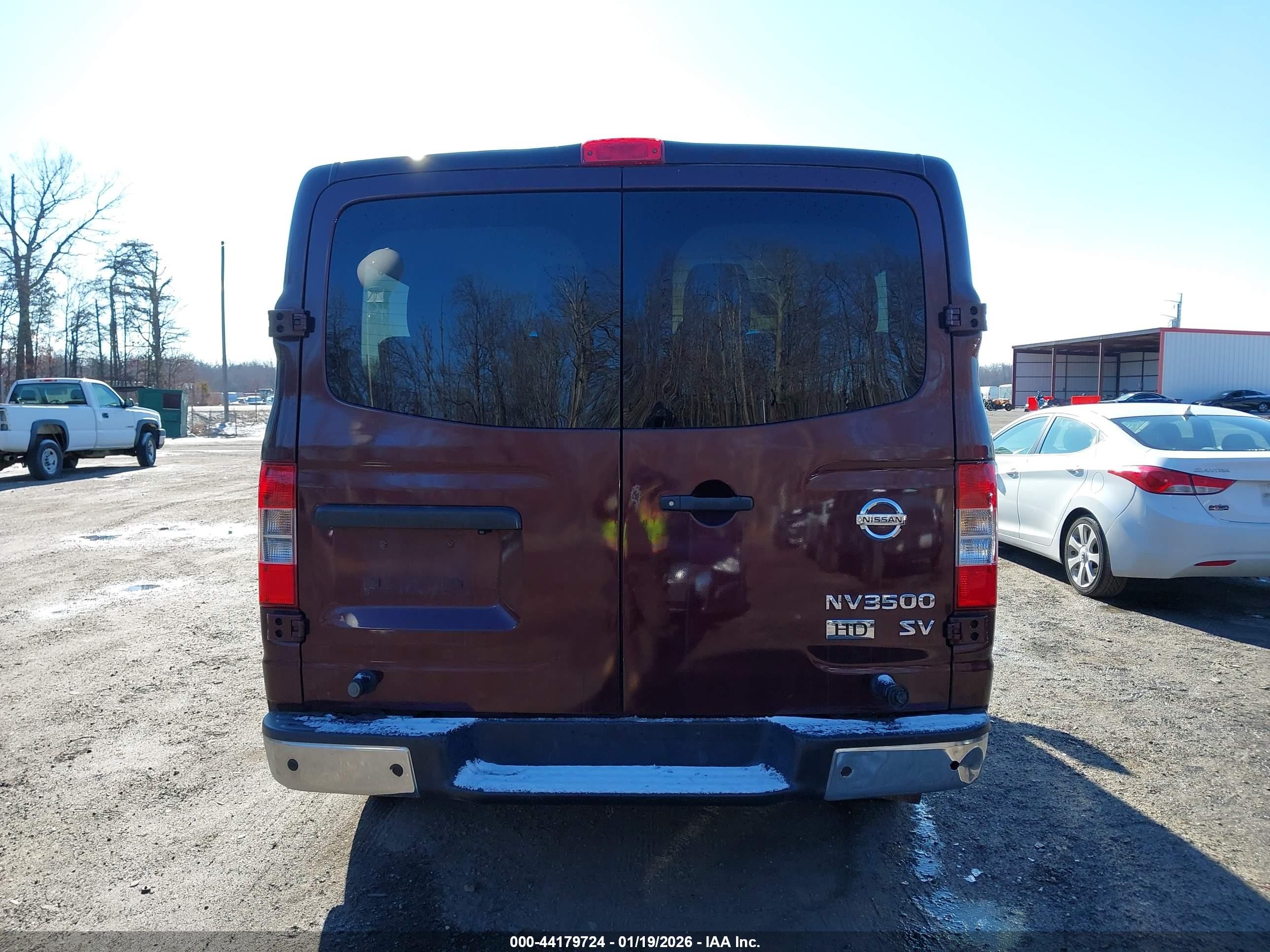 2015 Nissan Nv Passenger Nv3500 Hd Sv V6 Burgundy vin: 5BZBF0AA1FN851136