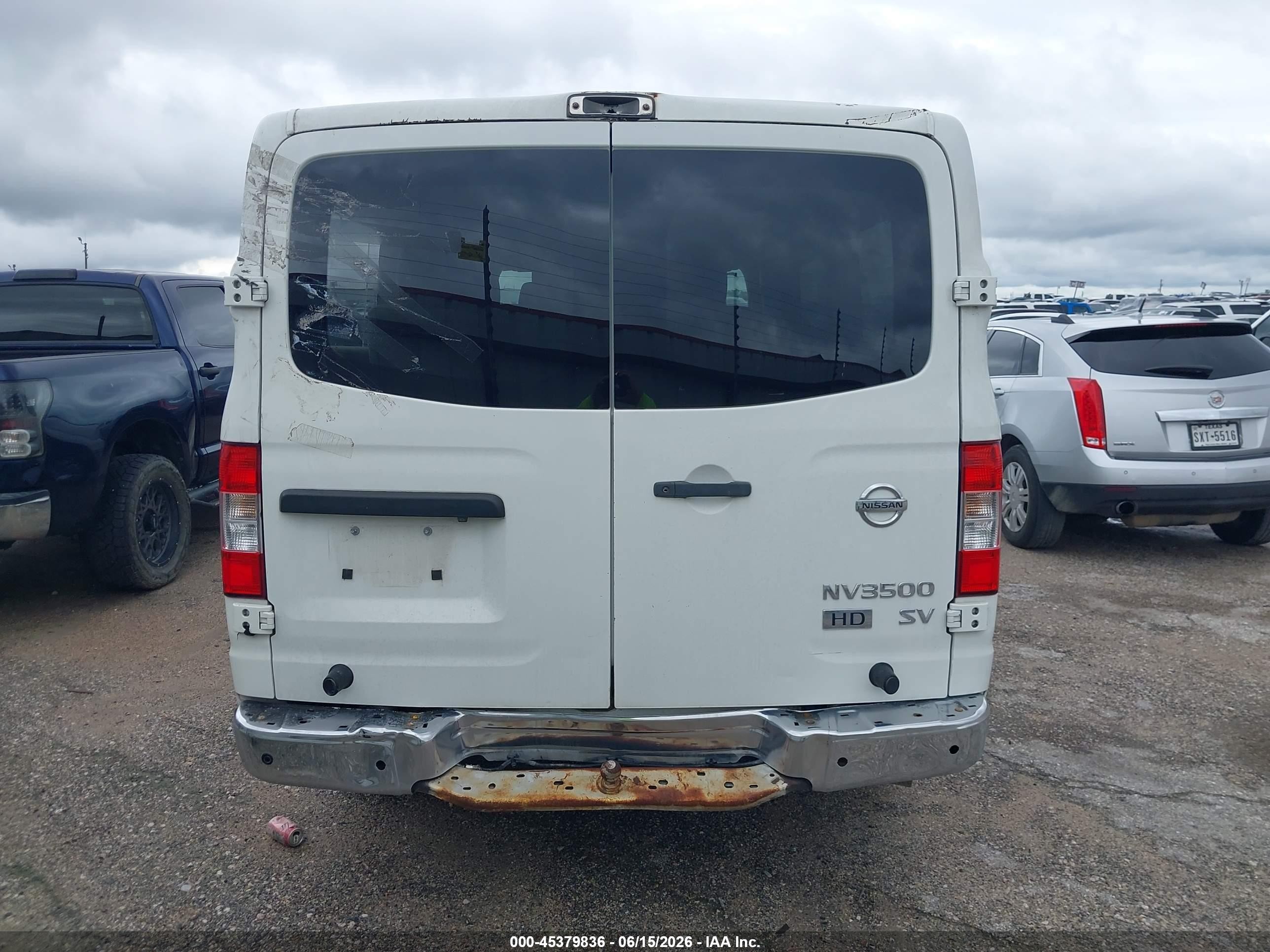 2012 Nissan Nv 3500 Nv3500 Hd Sv V6 White vin: 5BZBF0AA4CN200983