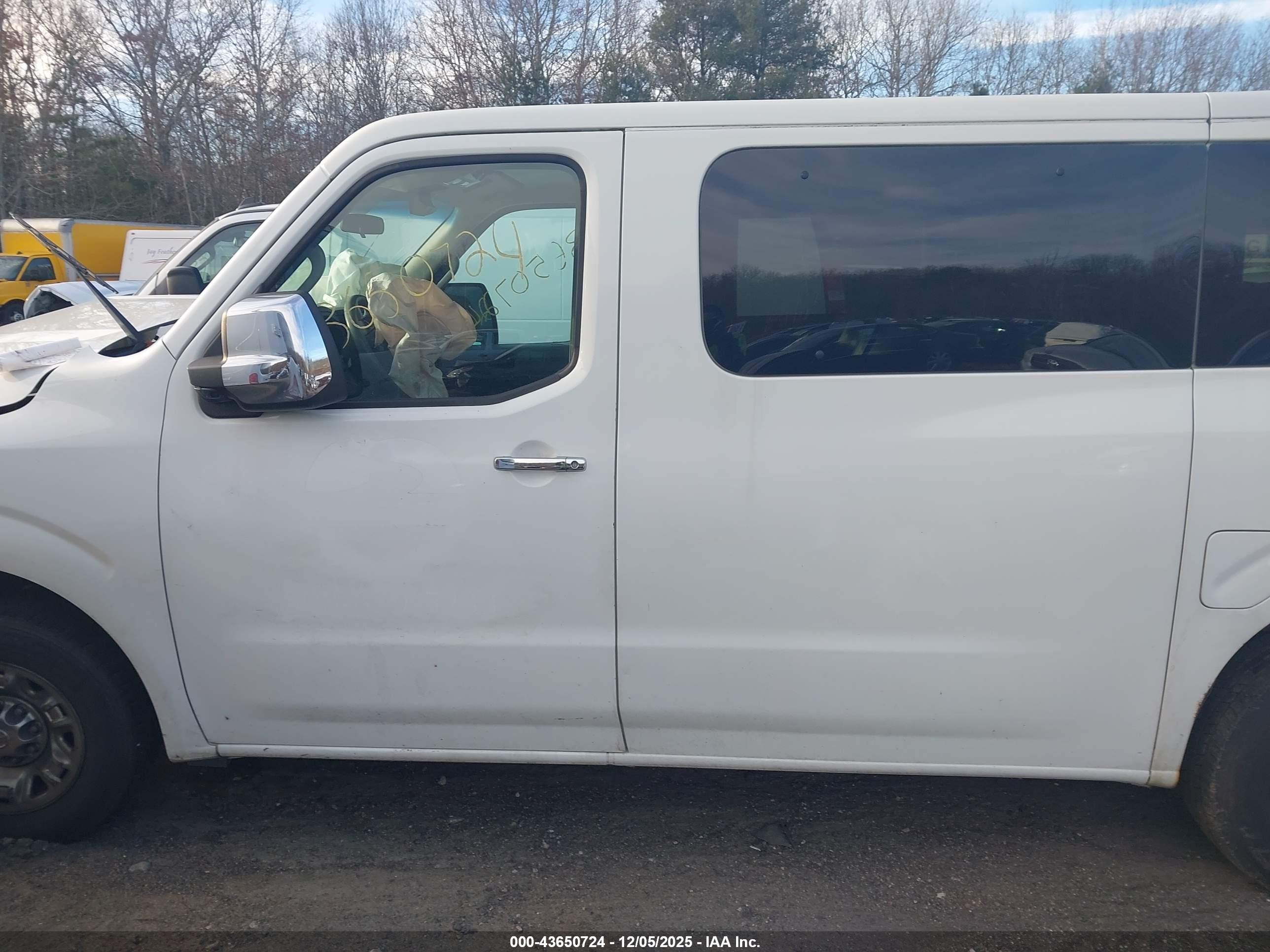 2015 Nissan Nv Passenger Nv3500 Hd Sv V6 White vin: 5BZBF0AA4FN850241