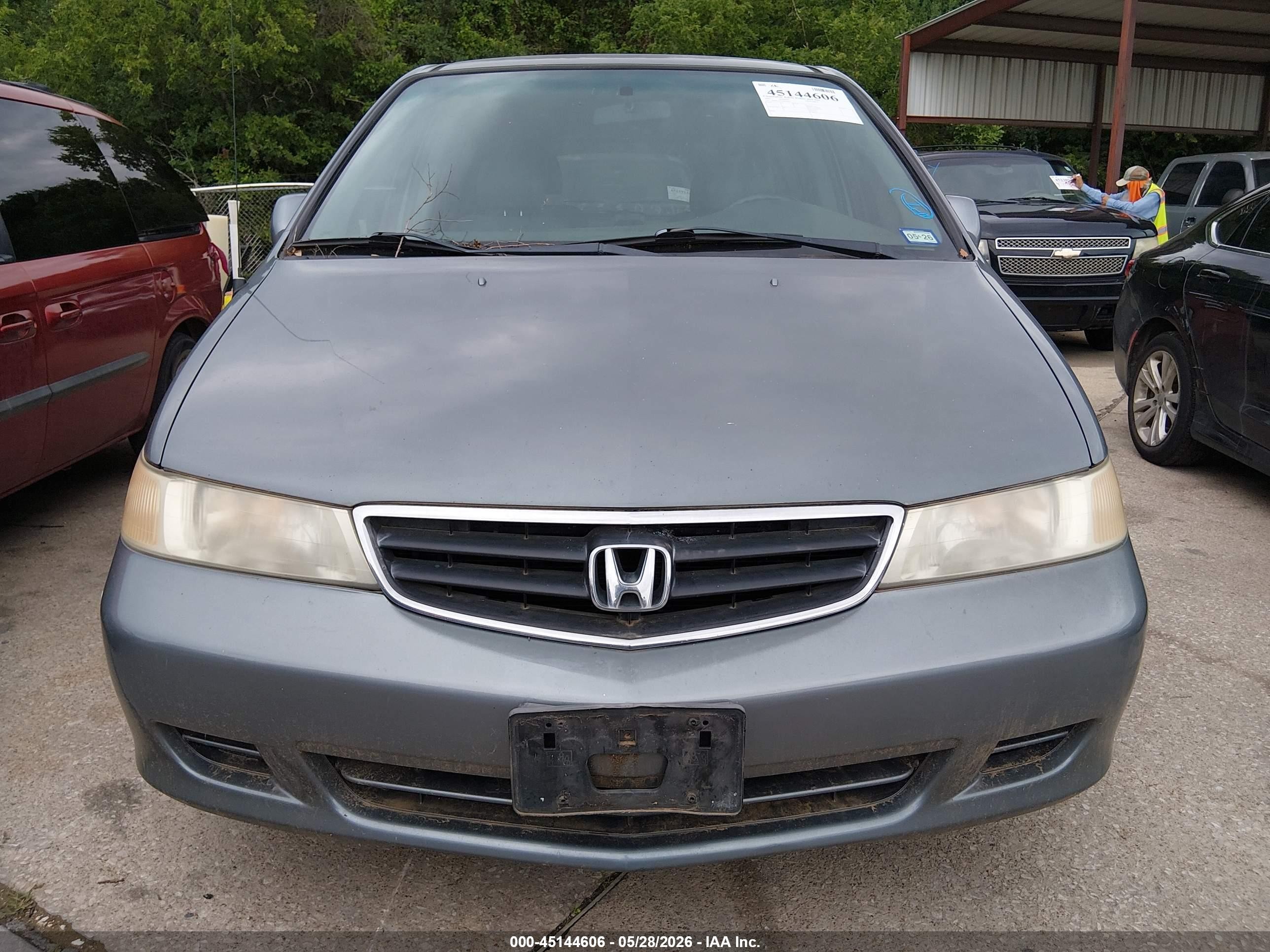 2002 Honda Odyssey Ex-l Синий vin: 5FNRL18012B010534