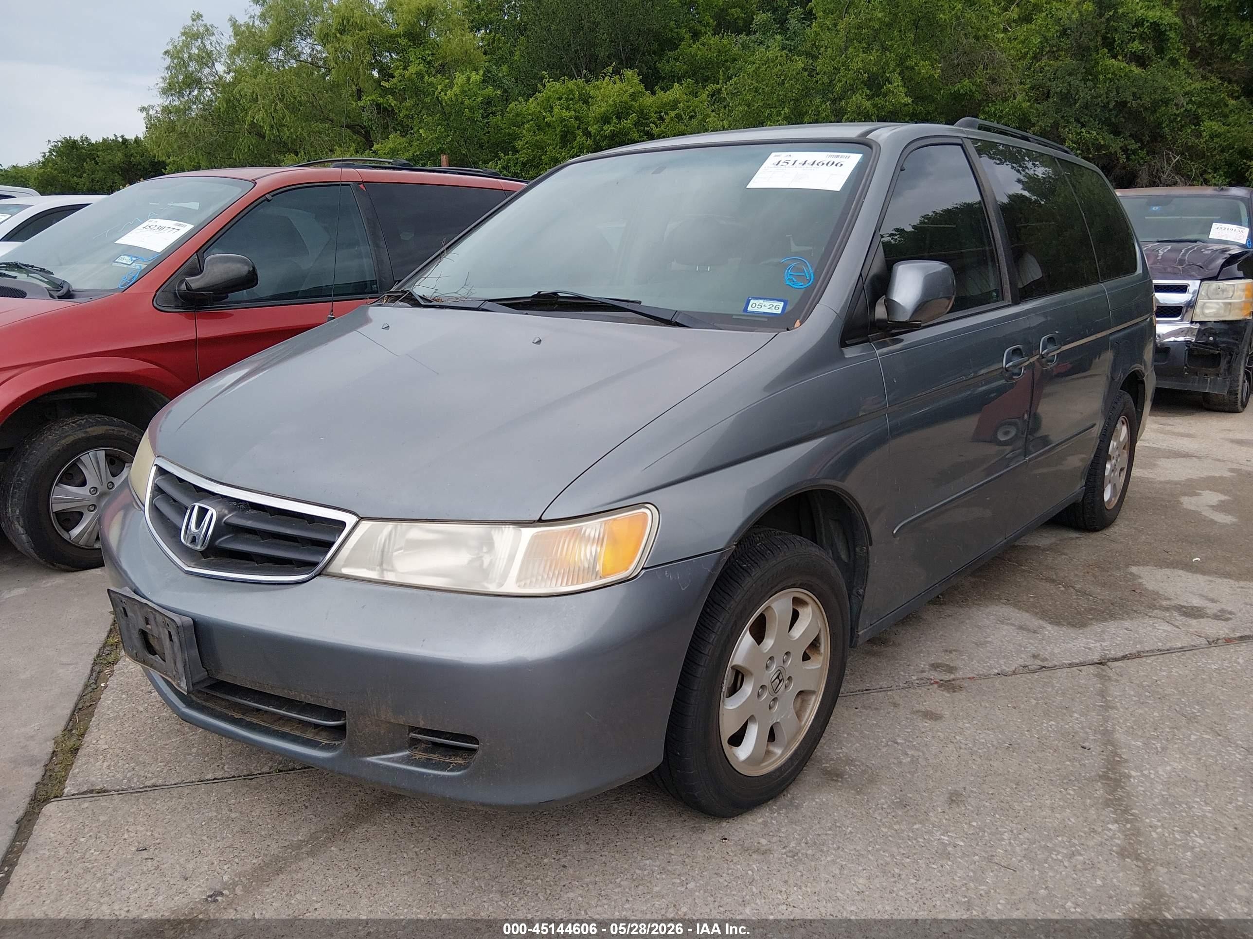 2002 Honda Odyssey Ex-l Синий vin: 5FNRL18012B010534