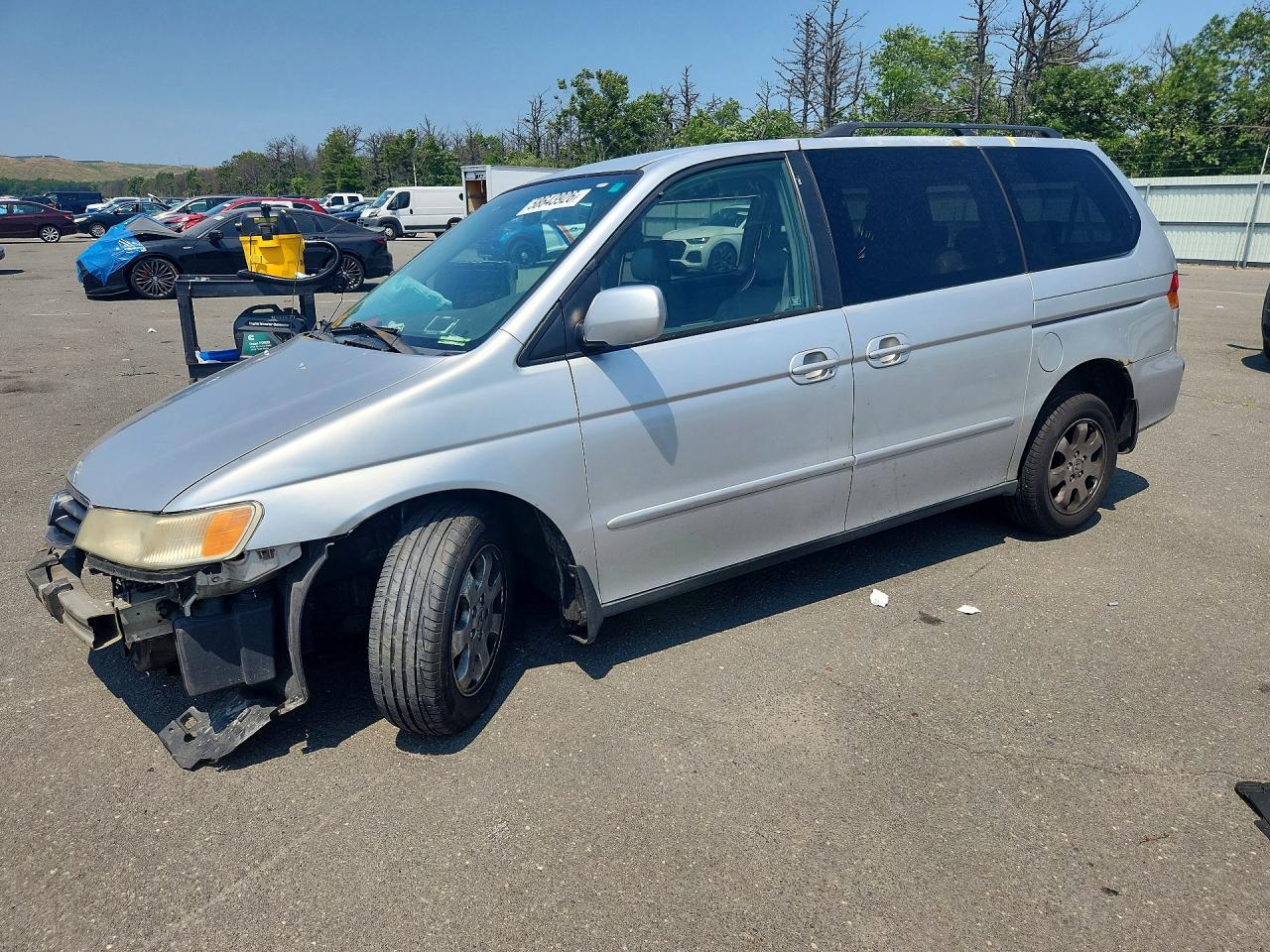 2002 Honda Odyssey Exl Gray vin: 5FNRL18012B048412