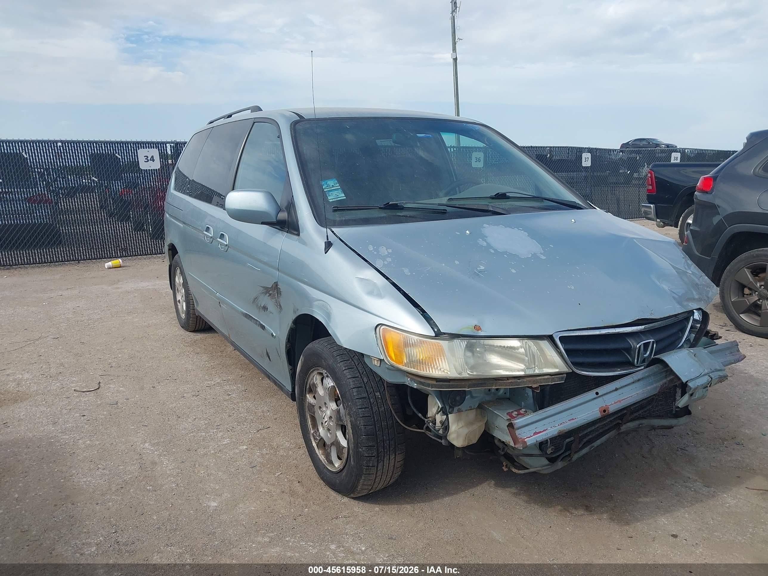 2004 Honda Odyssey Ex-l Silver vin: 5FNRL18014B109678