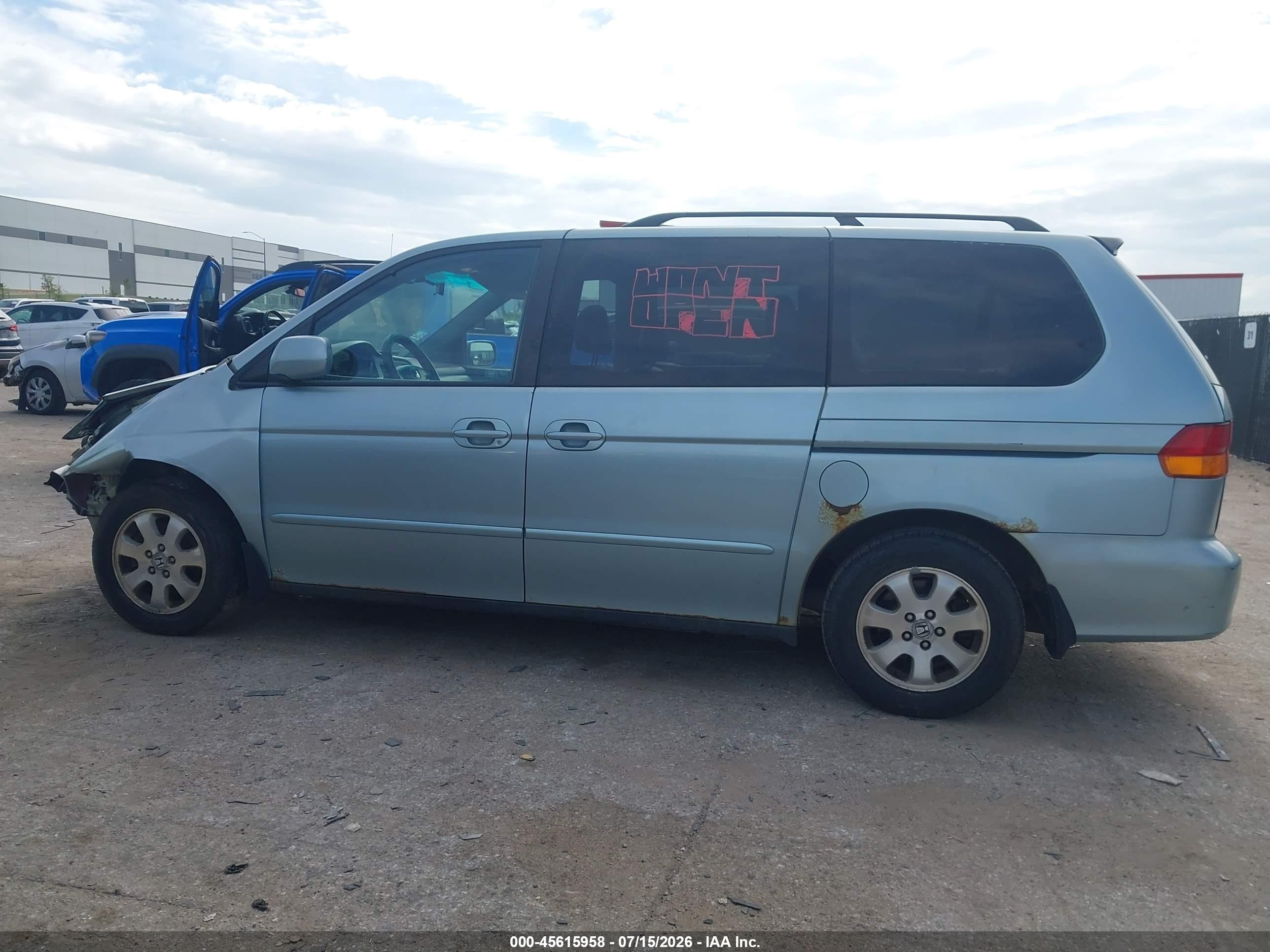 2004 Honda Odyssey Ex-l Серебряный vin: 5FNRL18014B109678
