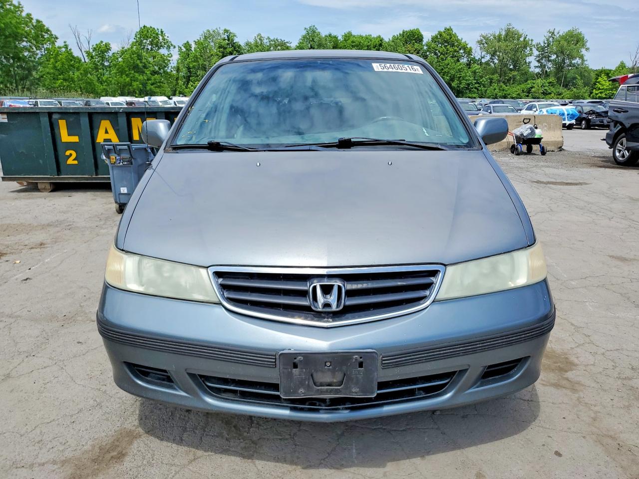 2002 Honda Odyssey Exl Gray vin: 5FNRL18022B033966