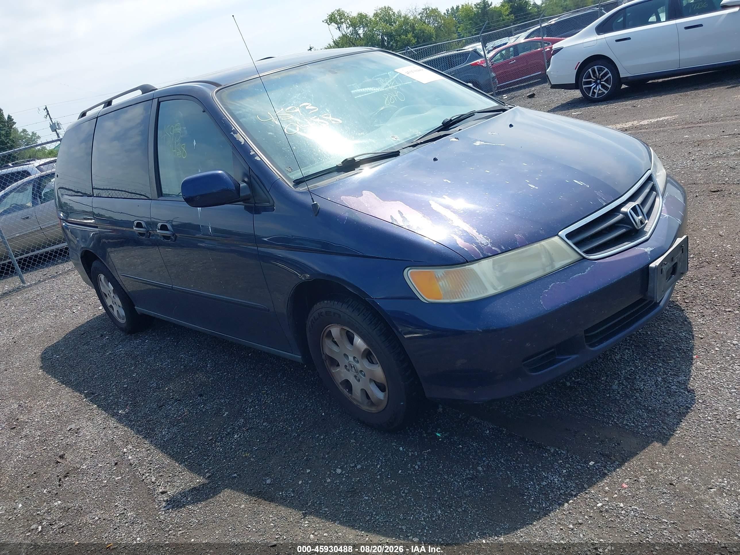 2003 Honda Odyssey Ex-l Синий vin: 5FNRL18033B037946