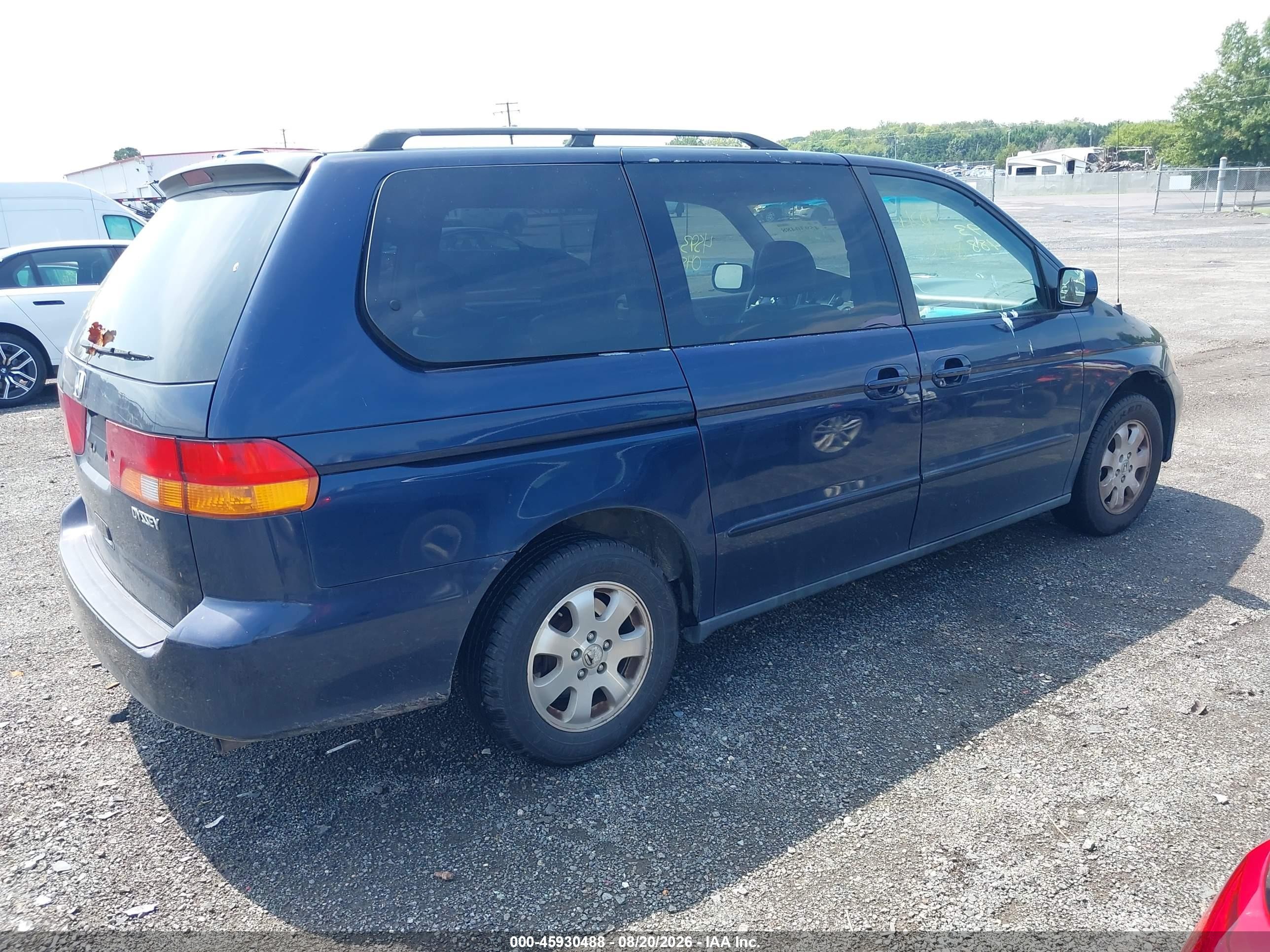 2003 Honda Odyssey Ex-l Синий vin: 5FNRL18033B037946