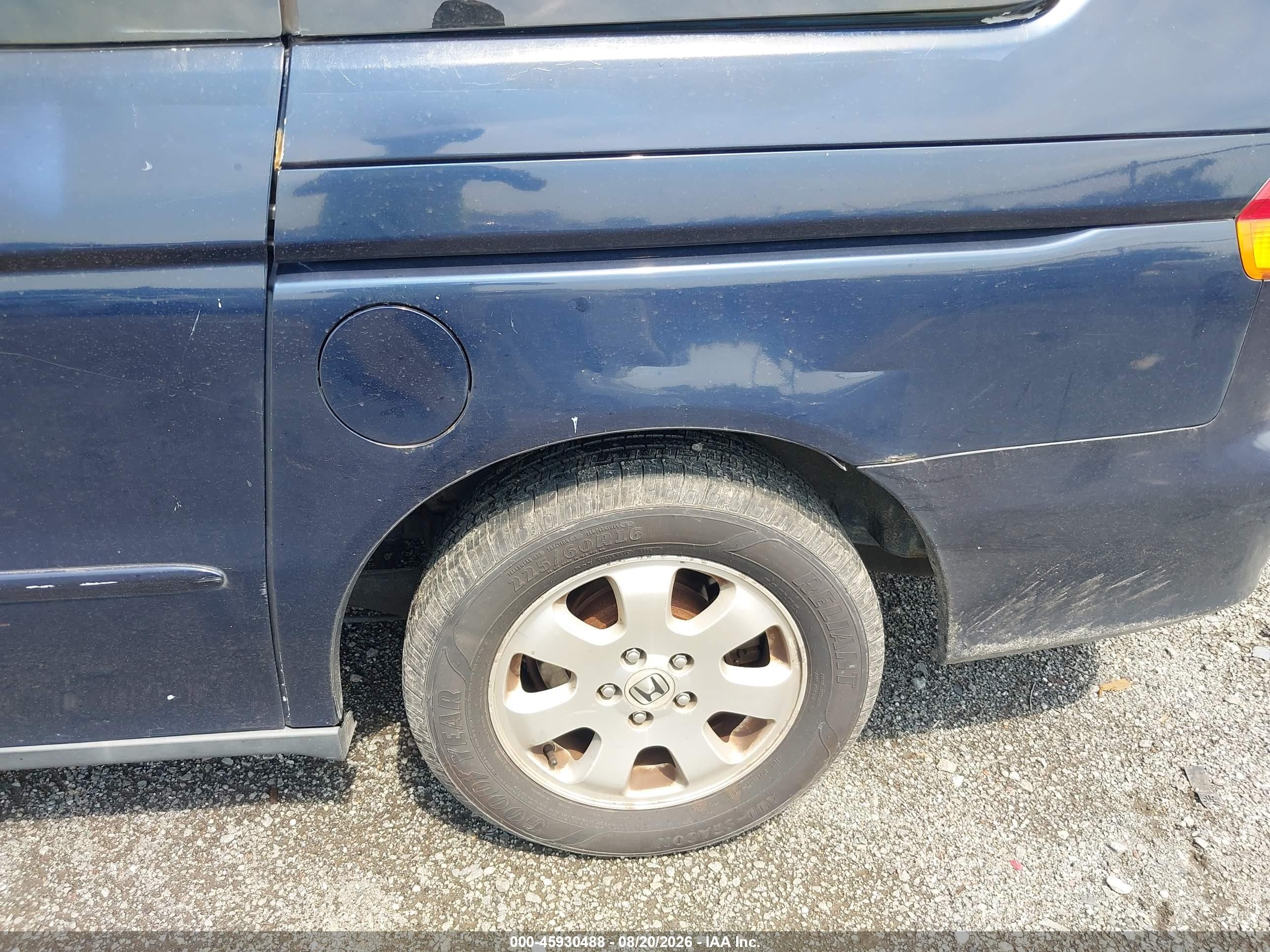 2003 Honda Odyssey Ex-l Синий vin: 5FNRL18033B037946