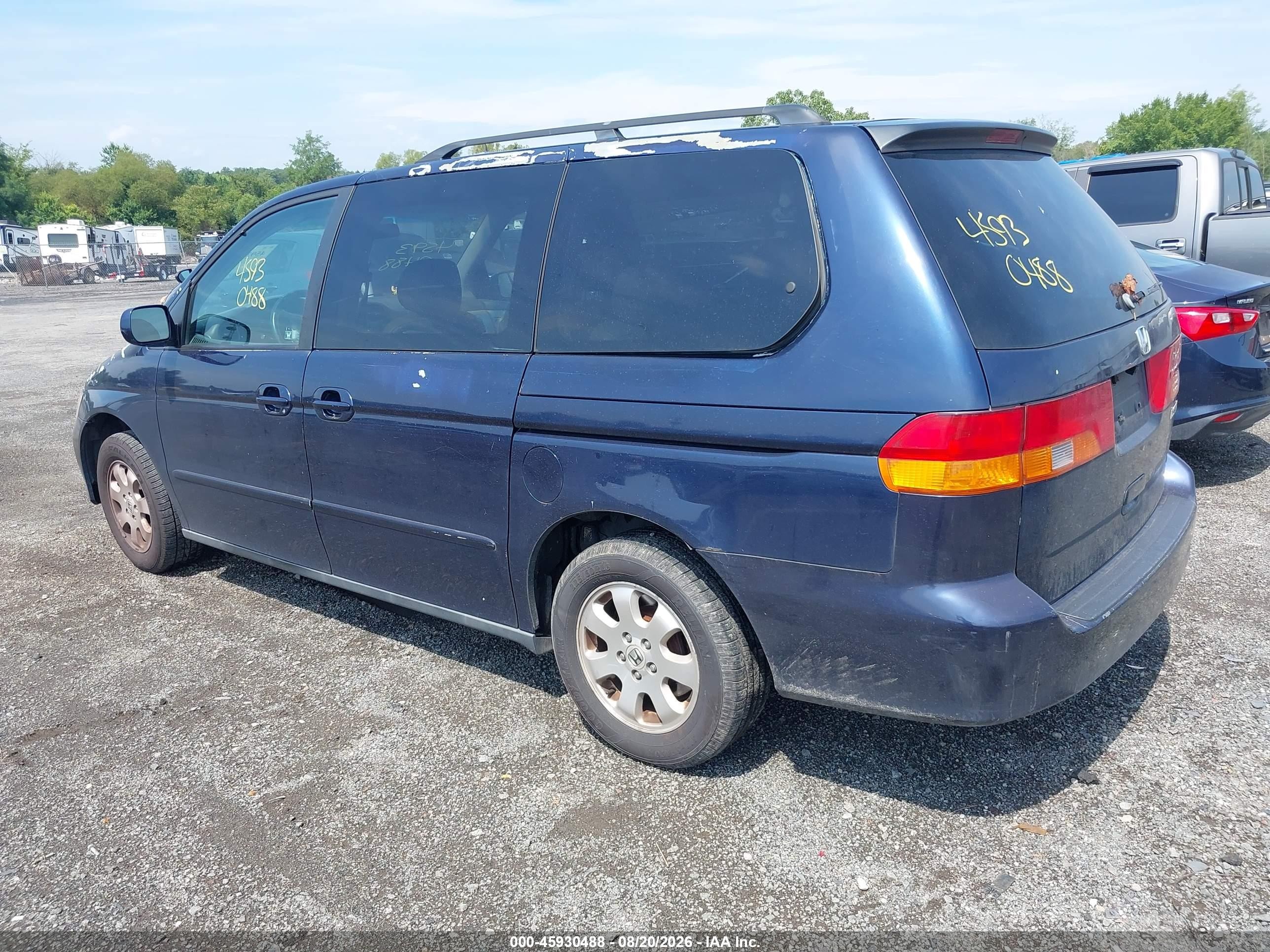 2003 Honda Odyssey Ex-l Синий vin: 5FNRL18033B037946