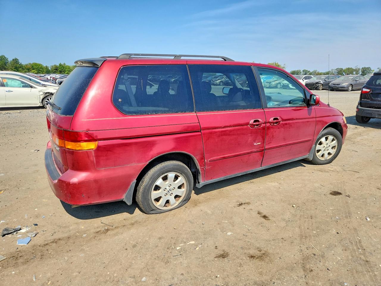 2003 Honda Odyssey Exl Burgundy vin: 5FNRL18033B052057