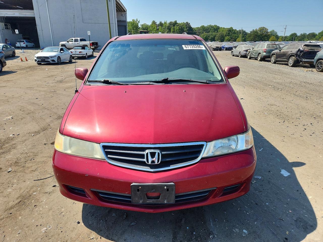 2003 Honda Odyssey Exl Burgundy vin: 5FNRL18033B052057