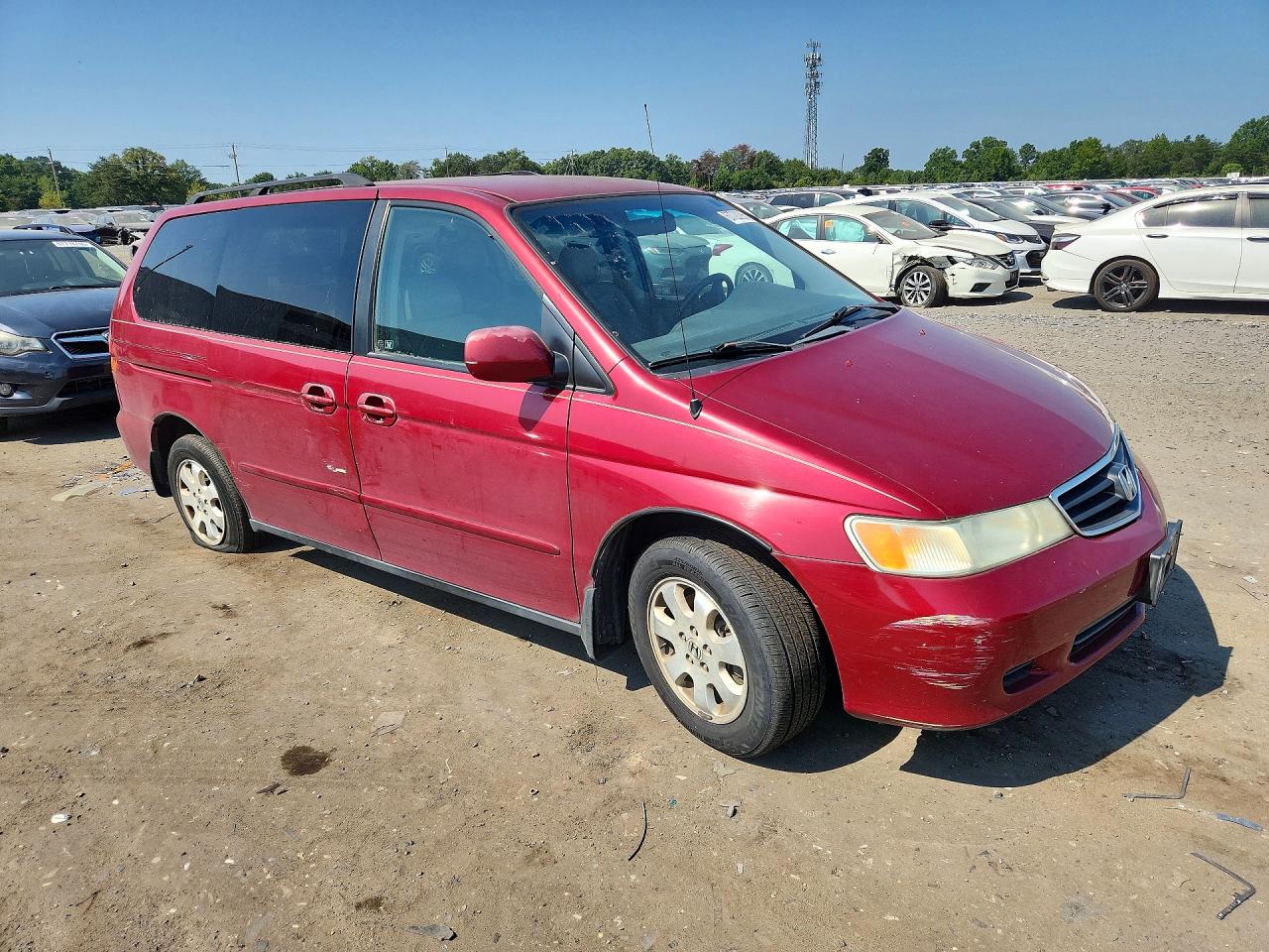 2003 Honda Odyssey Exl Burgundy vin: 5FNRL18033B052057