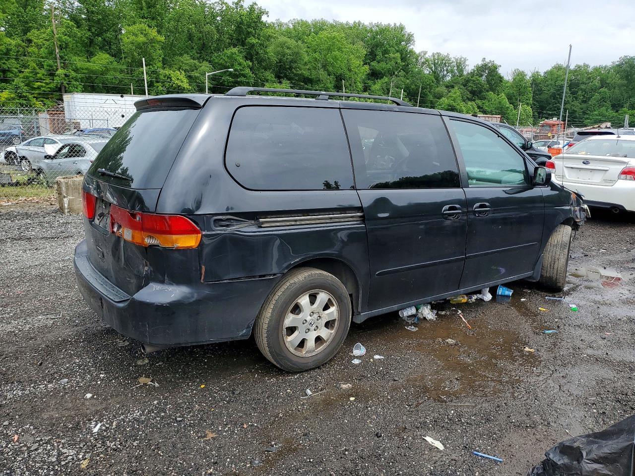 2003 Honda Odyssey Exl Black vin: 5FNRL18043B155097