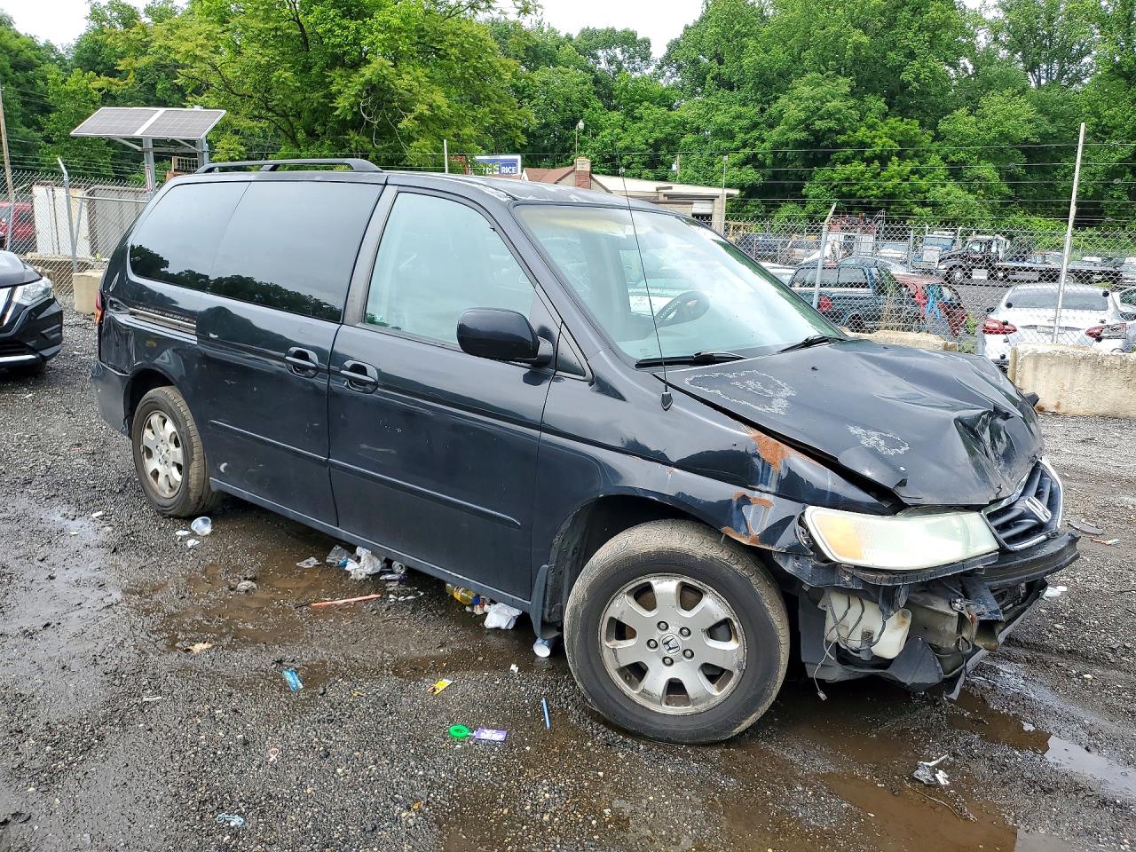 2003 Honda Odyssey Exl Black vin: 5FNRL18043B155097