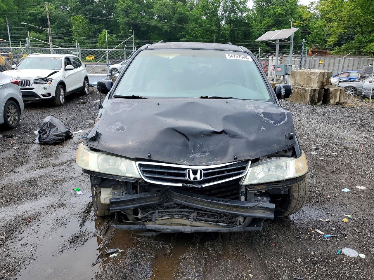 2003 Honda Odyssey Exl Black vin: 5FNRL18043B155097