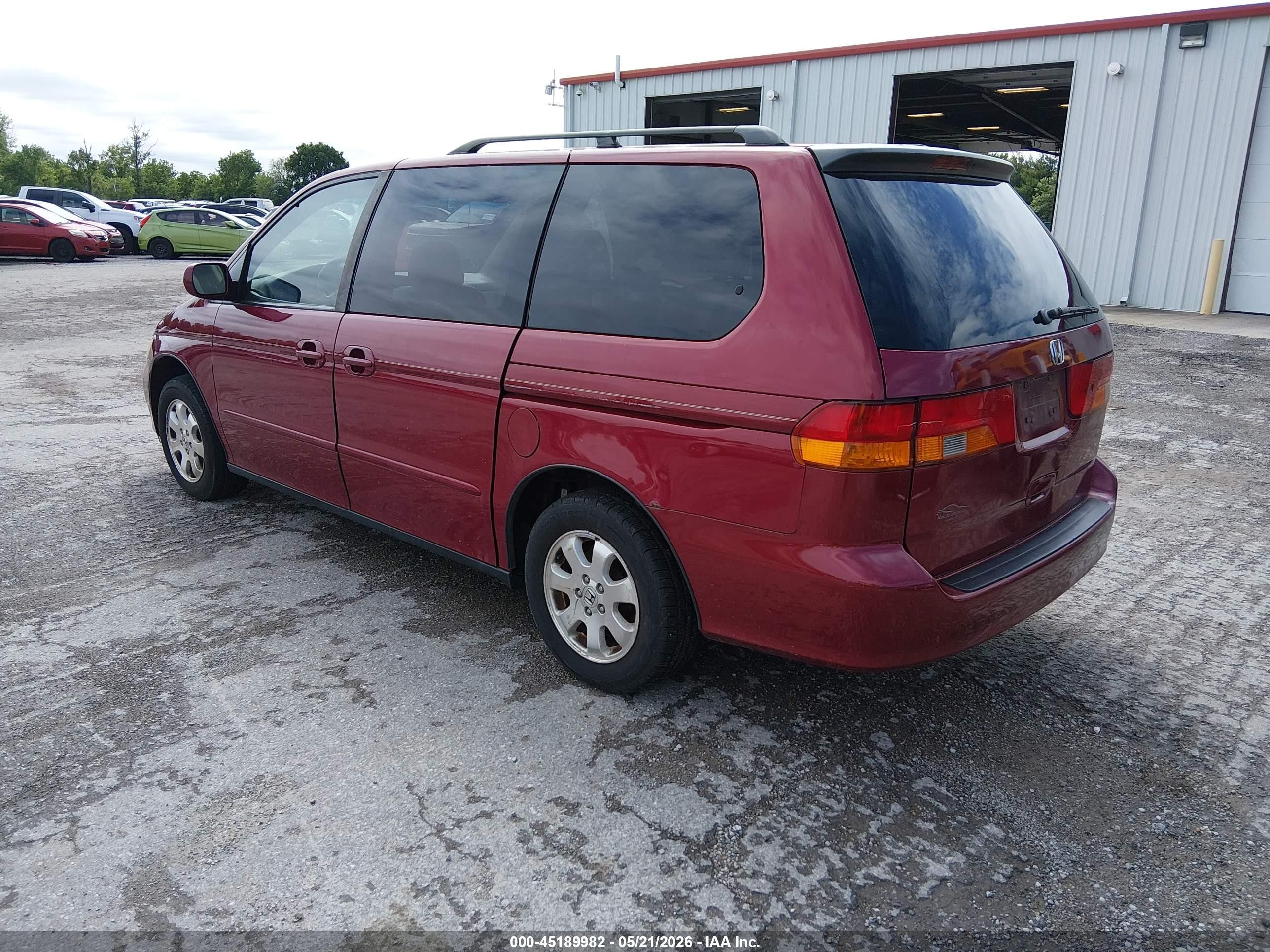 2004 Honda Odyssey Ex-l Burgundy vin: 5FNRL18054B005548