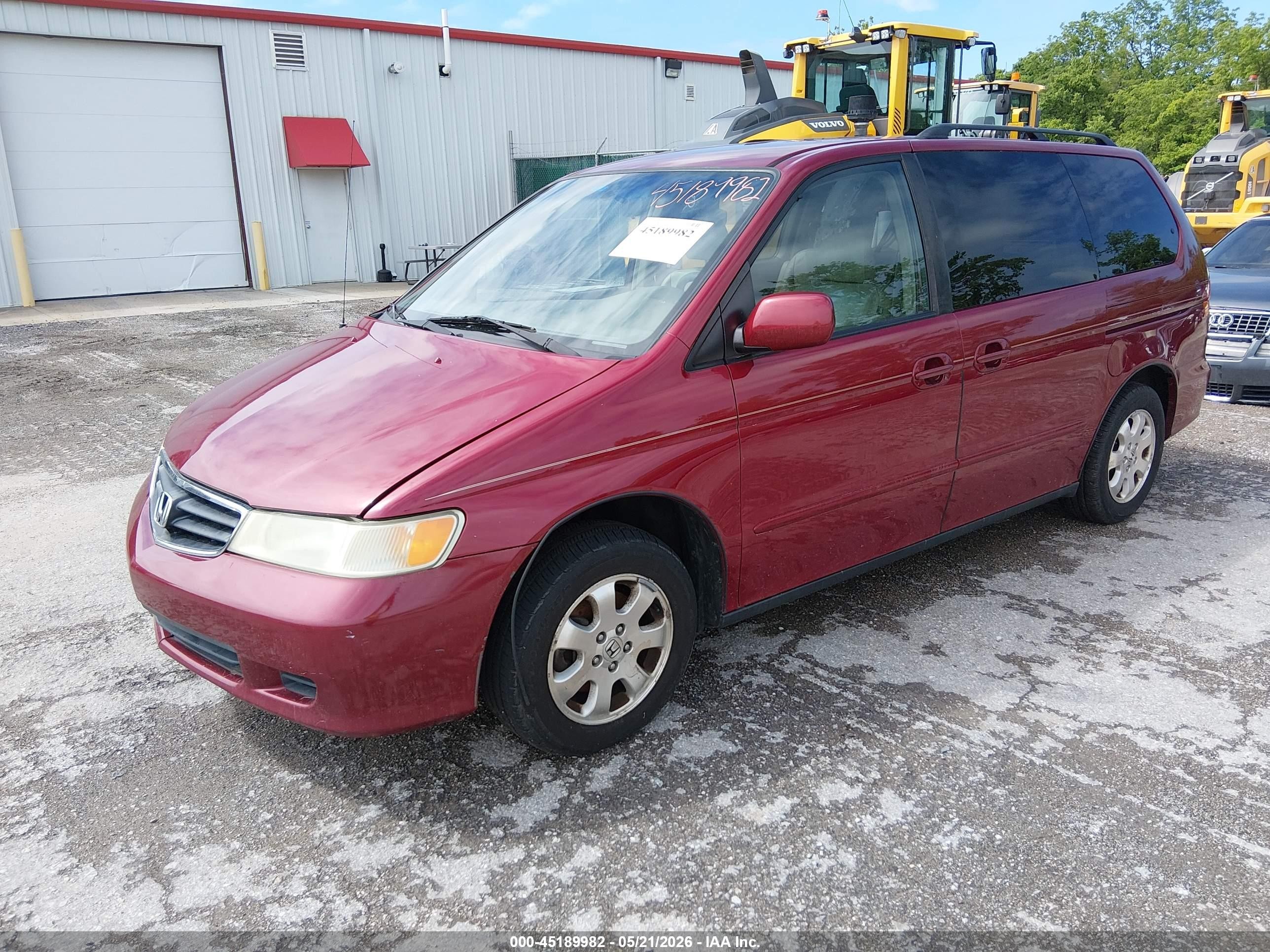 2004 Honda Odyssey Ex-l Burgundy vin: 5FNRL18054B005548