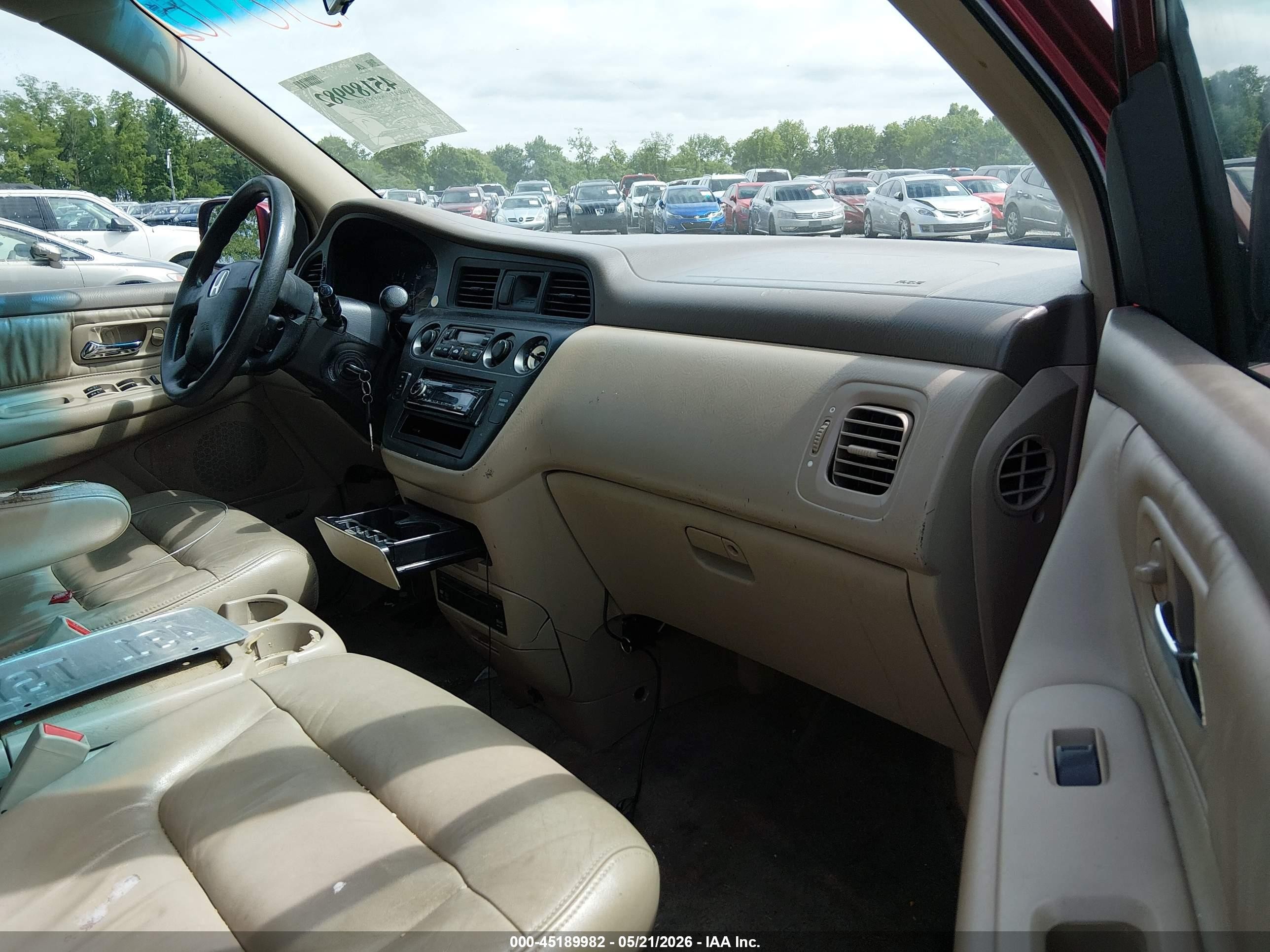 2004 Honda Odyssey Ex-l Burgundy vin: 5FNRL18054B005548