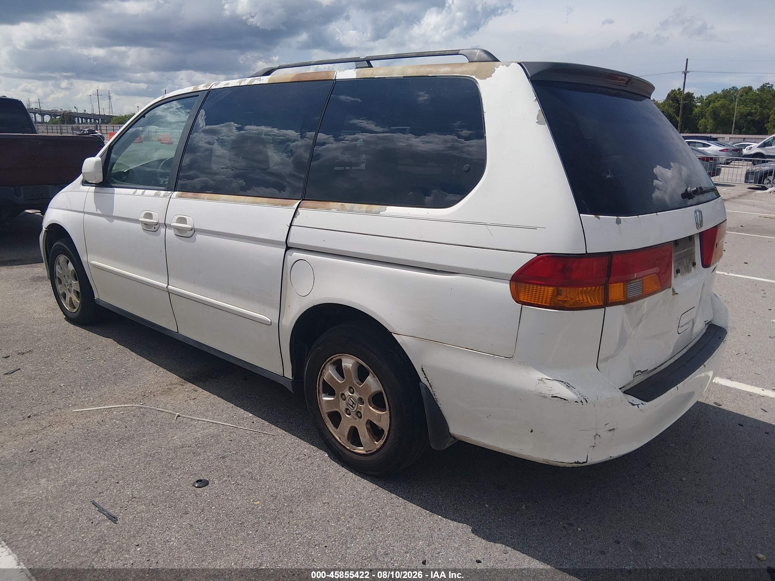 2004 Honda Odyssey Ex-l White vin: 5FNRL18054B050912