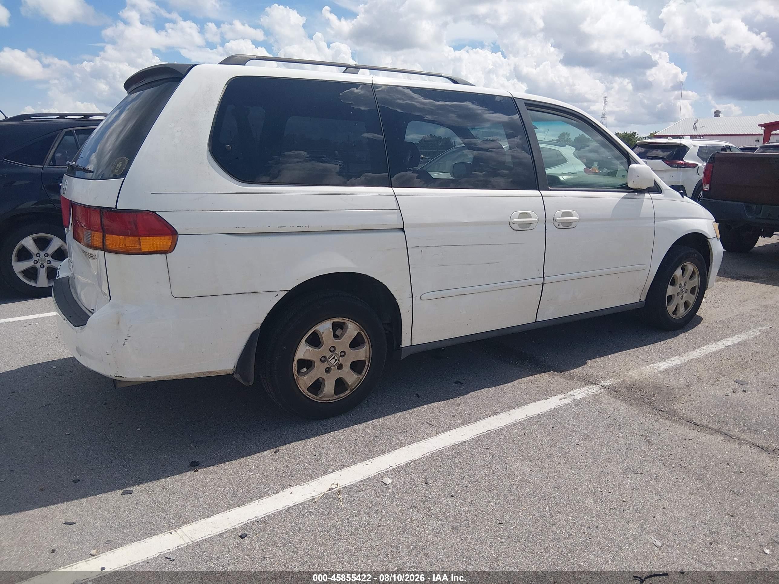 2004 Honda Odyssey Ex-l White vin: 5FNRL18054B050912