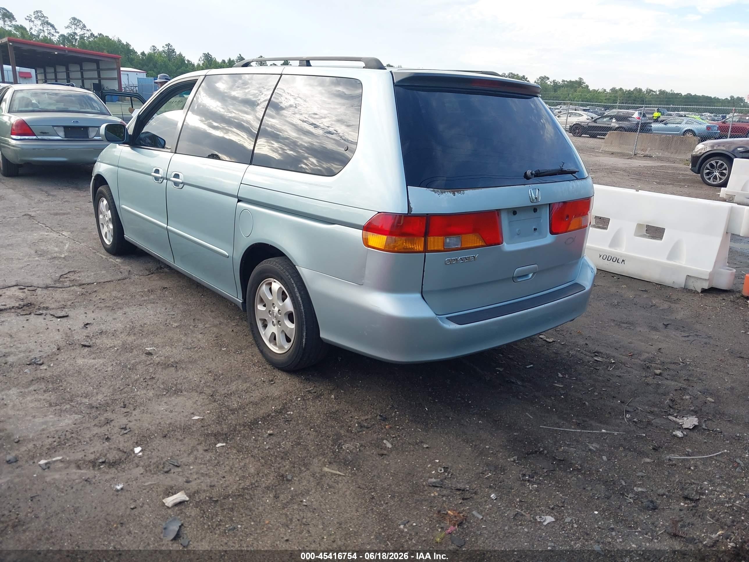 2004 Honda Odyssey Ex-l Blue vin: 5FNRL18054B060789