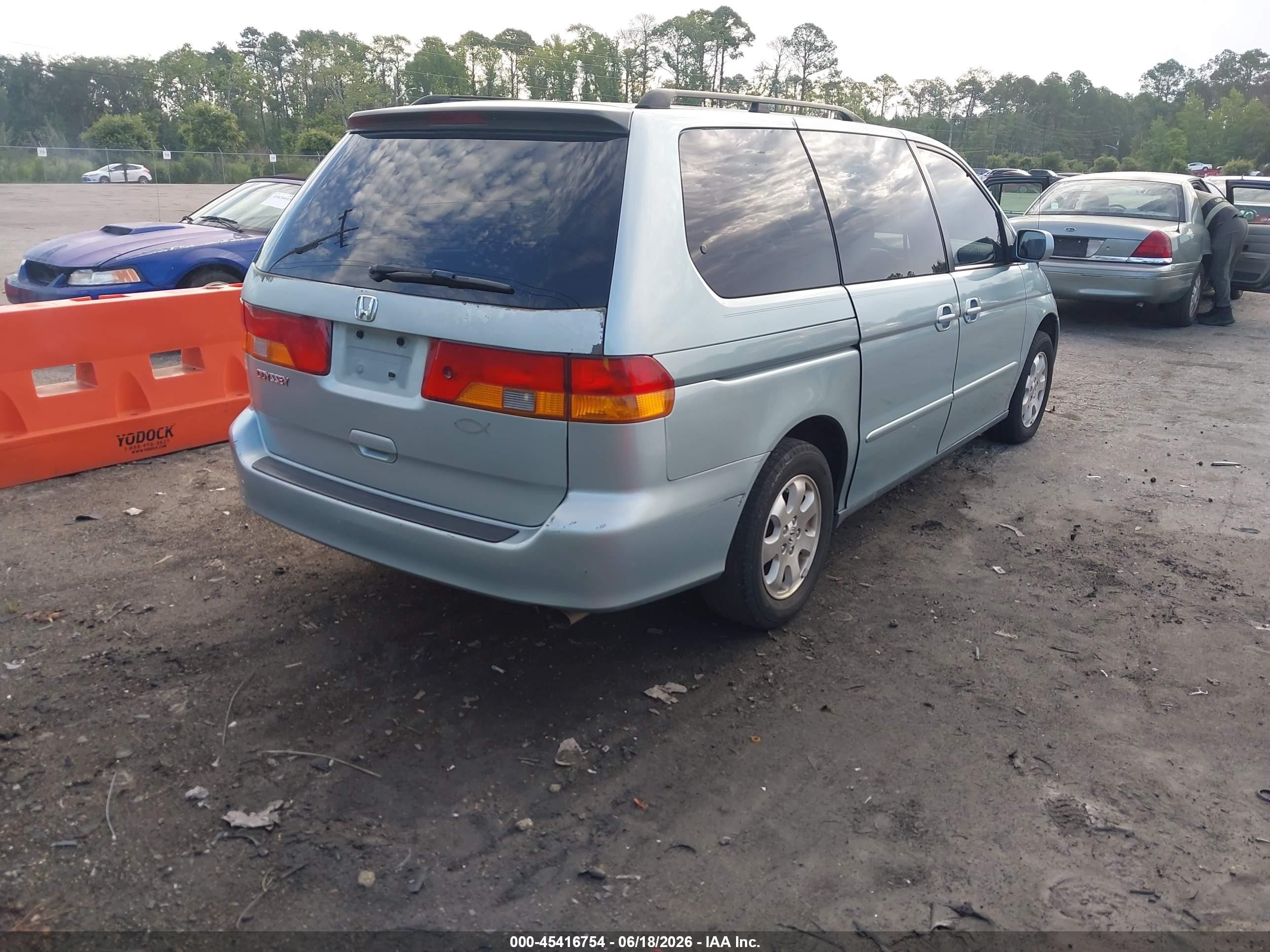 2004 Honda Odyssey Ex-l Blue vin: 5FNRL18054B060789