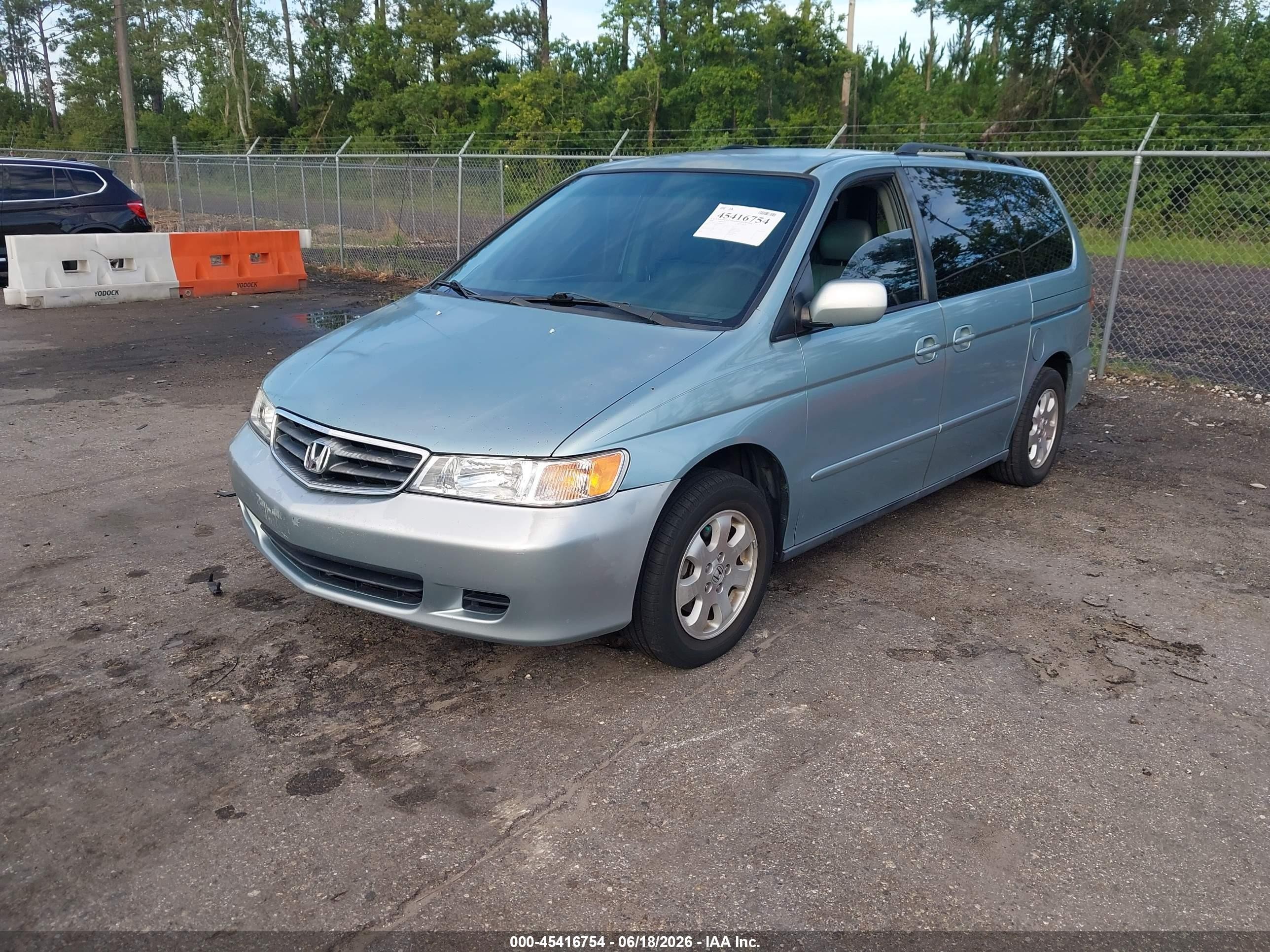 2004 Honda Odyssey Ex-l Blue vin: 5FNRL18054B060789