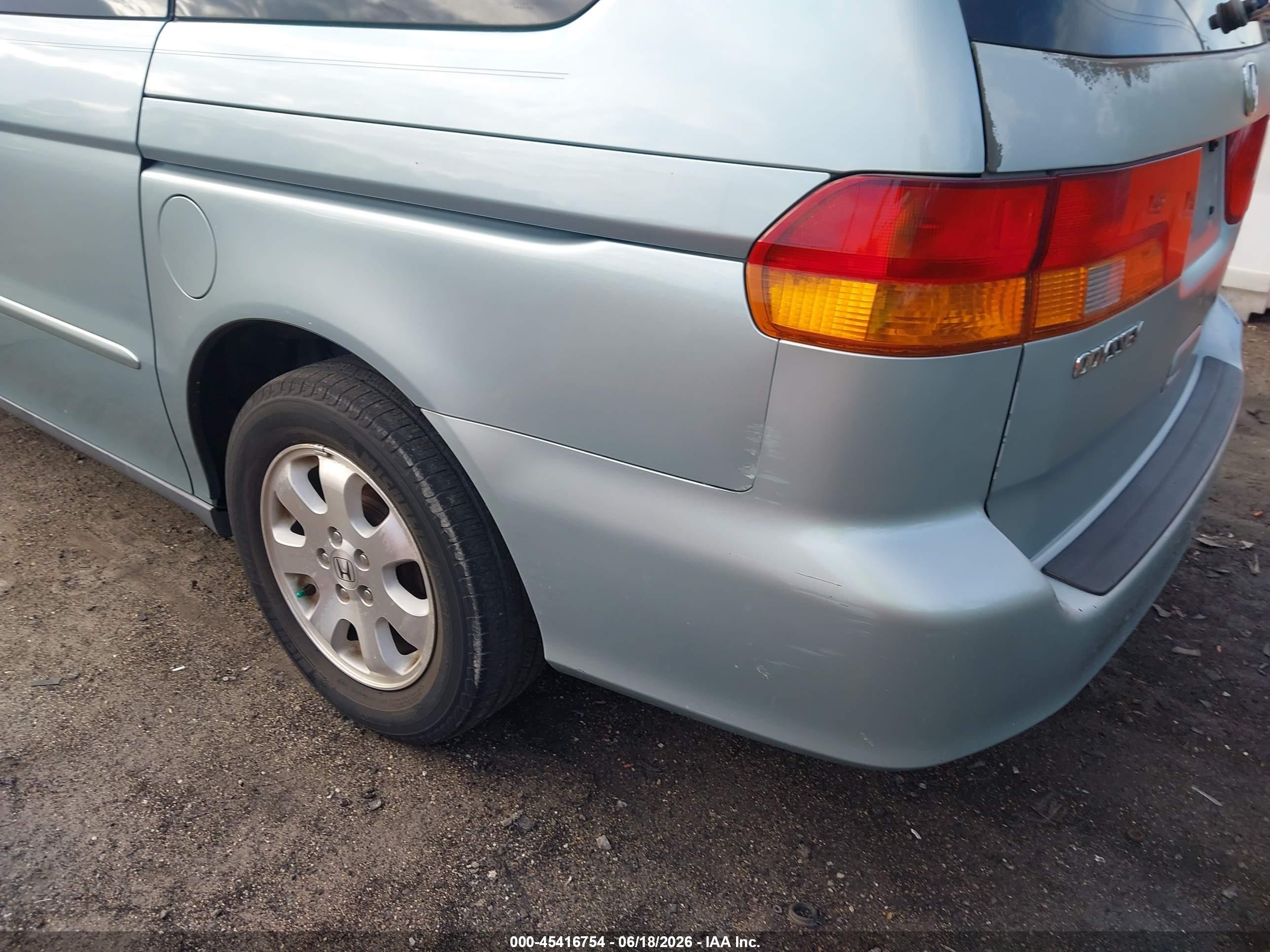 2004 Honda Odyssey Ex-l Blue vin: 5FNRL18054B060789